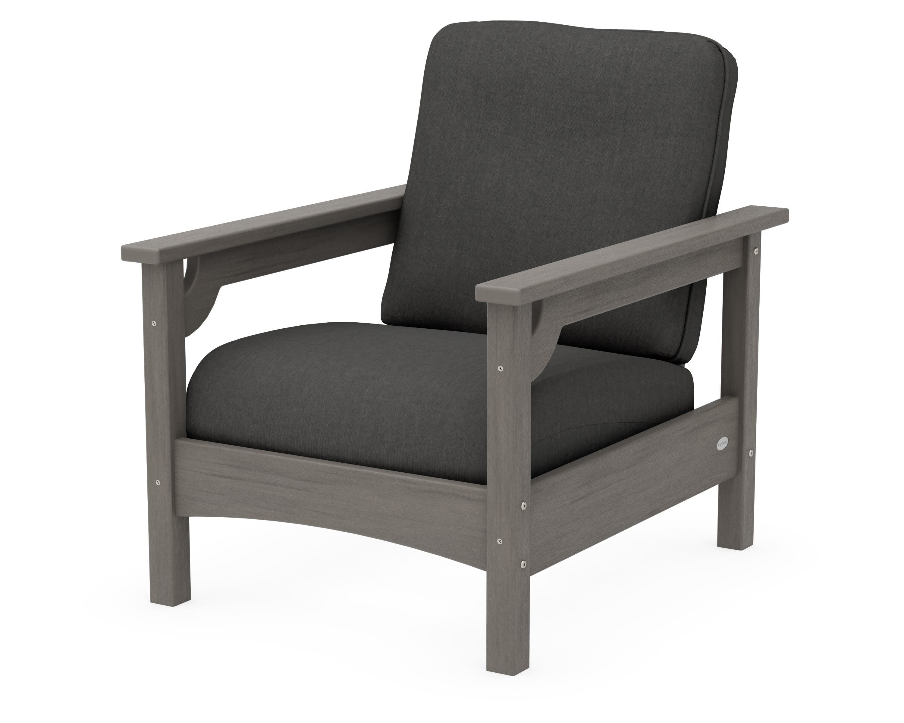 Club Chair in Driftwood / Spectrum Carbon
