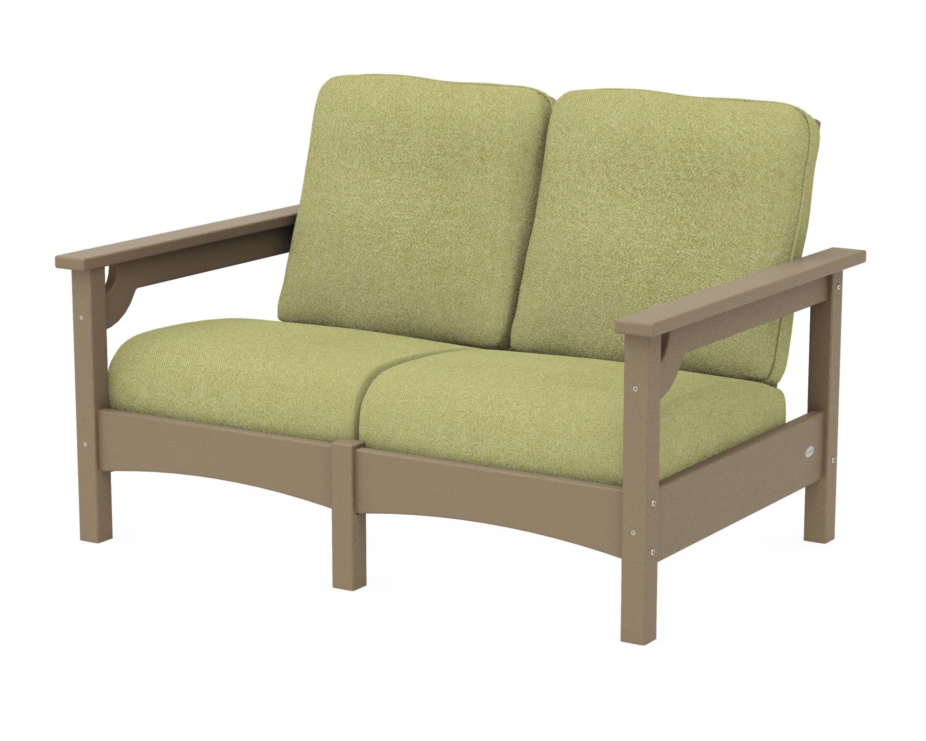 Club Loveseat in Vintage Sahara / Chartreuse Boucle