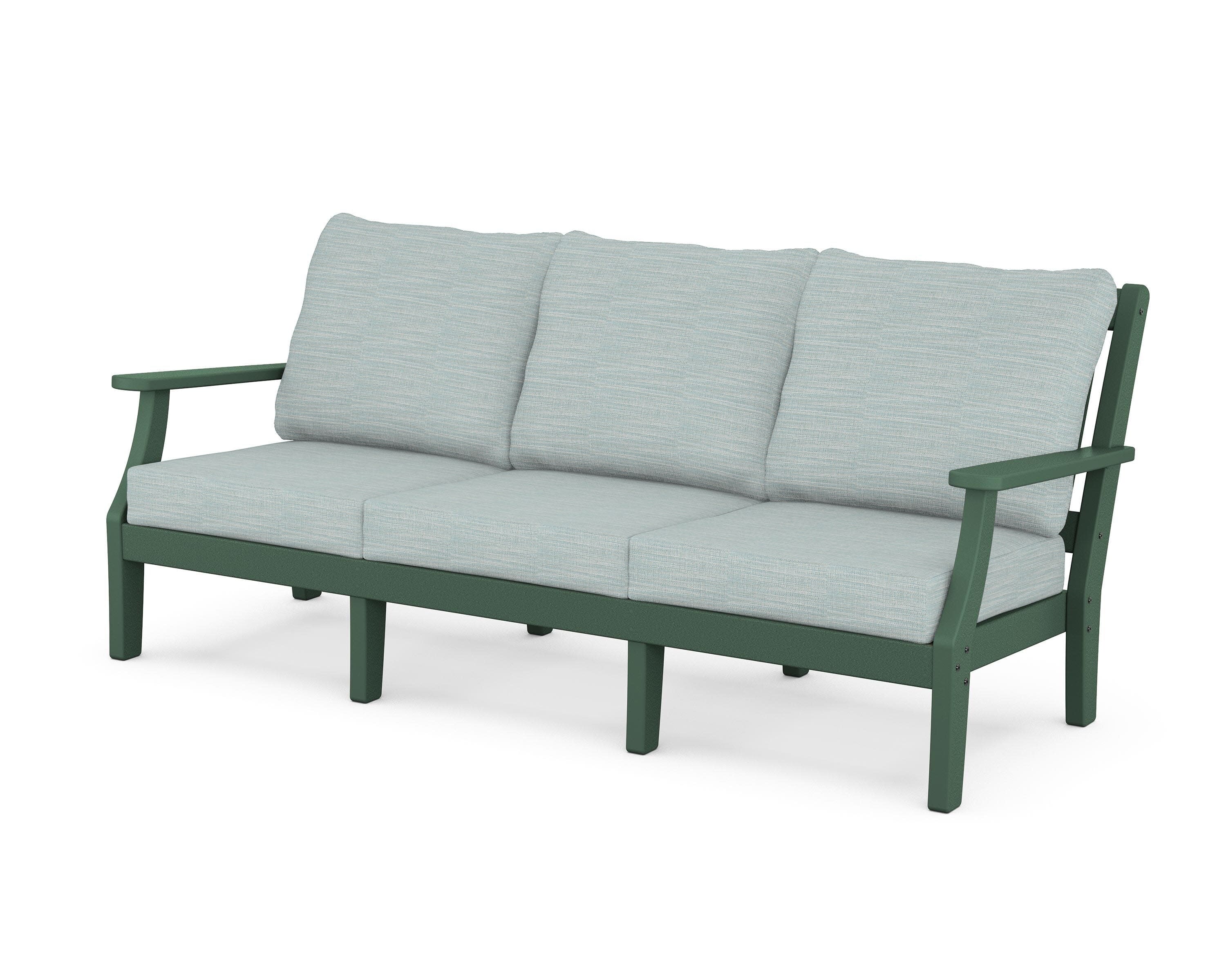 Chinoiserie Deep Seating Sofa in Green / Soothe Mist