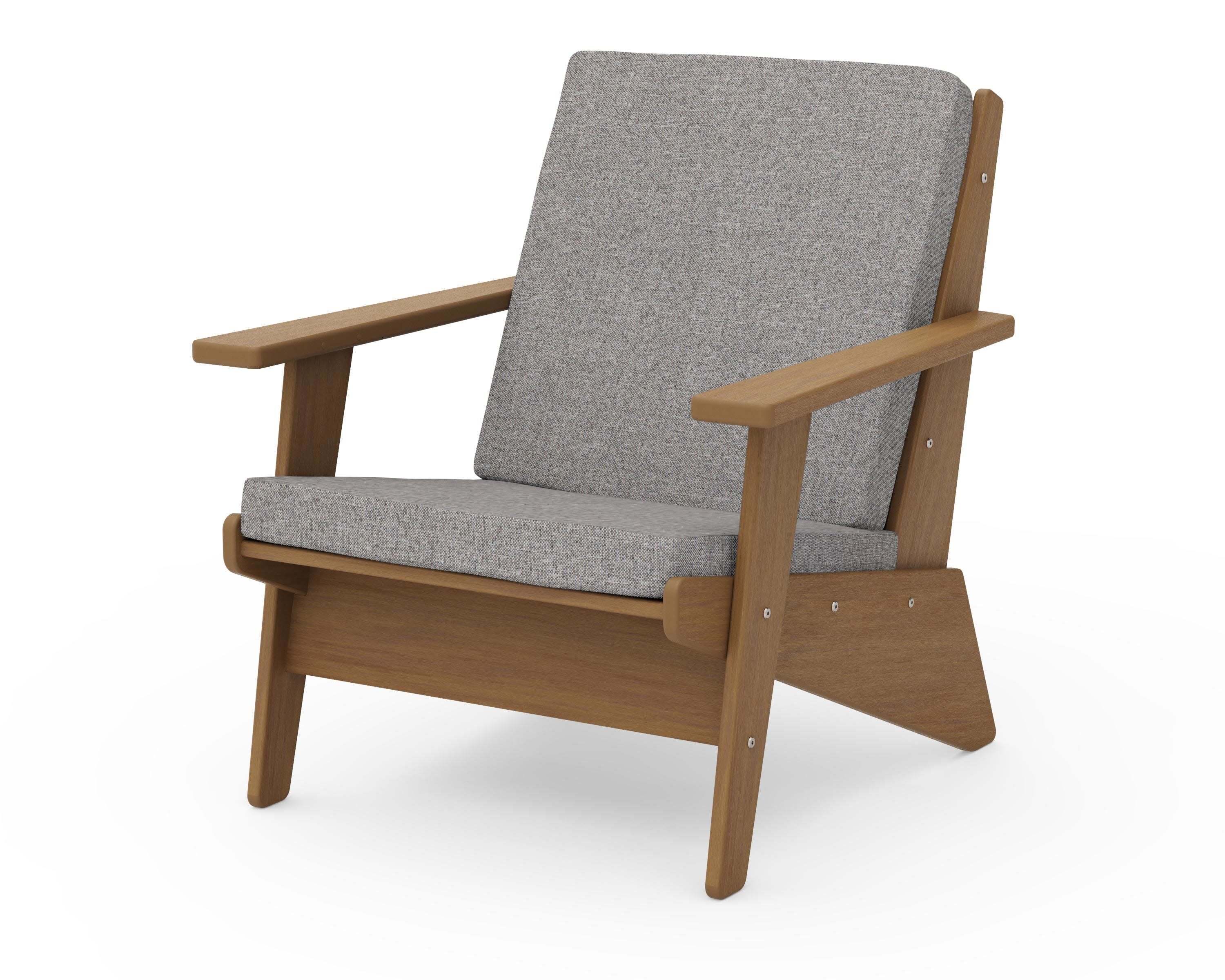 Riviera Modern Lounge Chair in Natural / Grey Mist