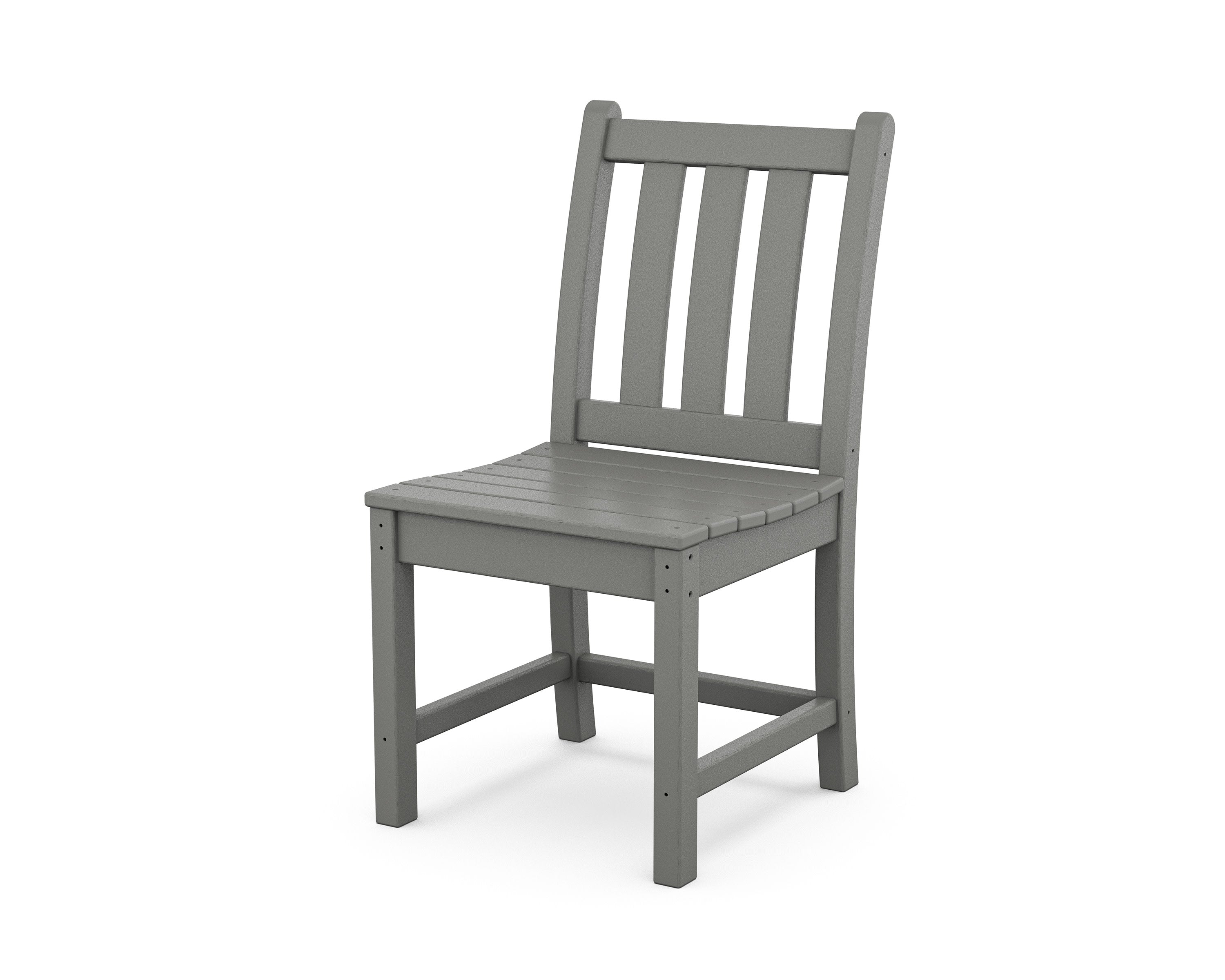 Traditional Garden Dining Side Chair in Slate Grey