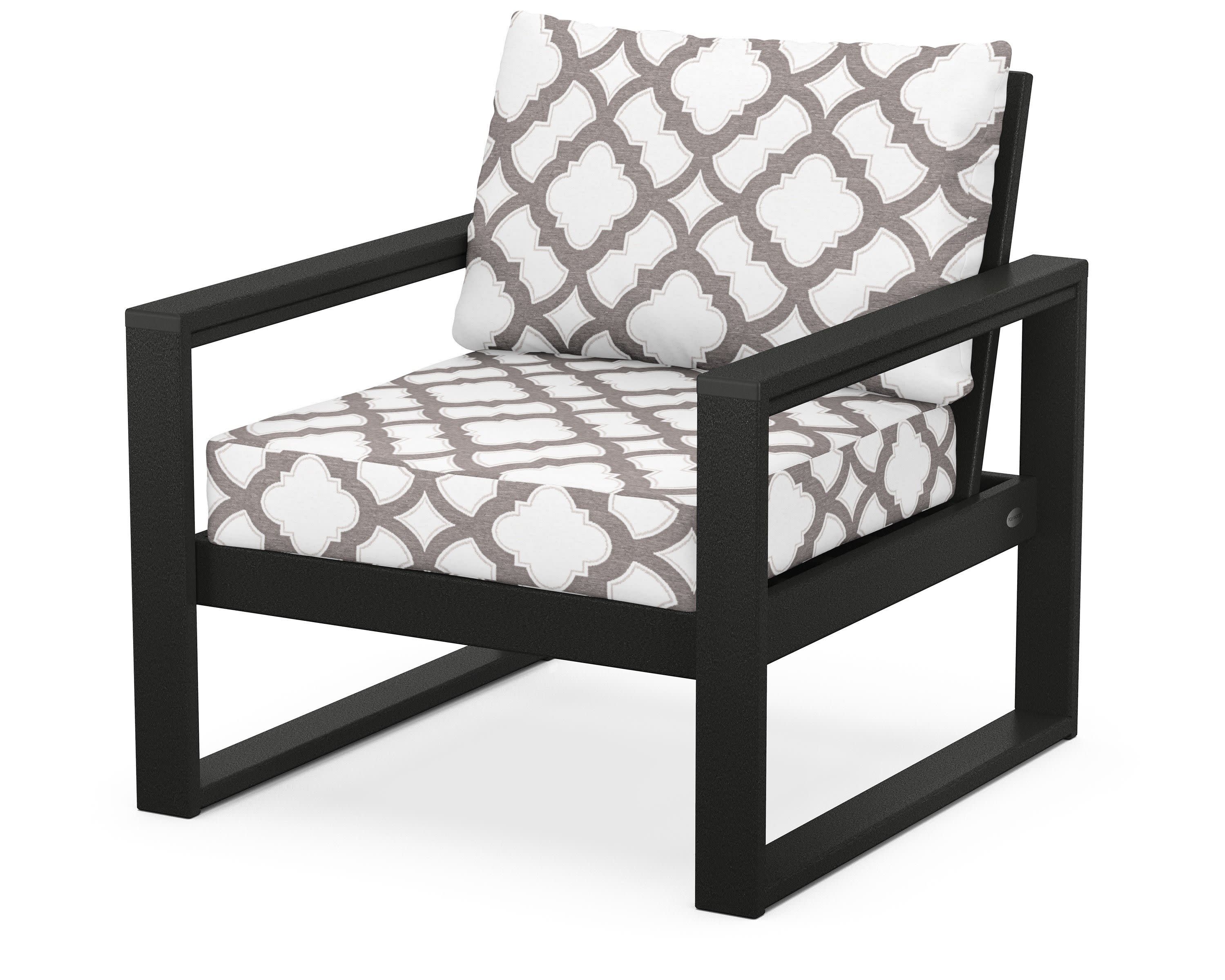 EDGE Club Chair in Black / Trellis Grey Mist