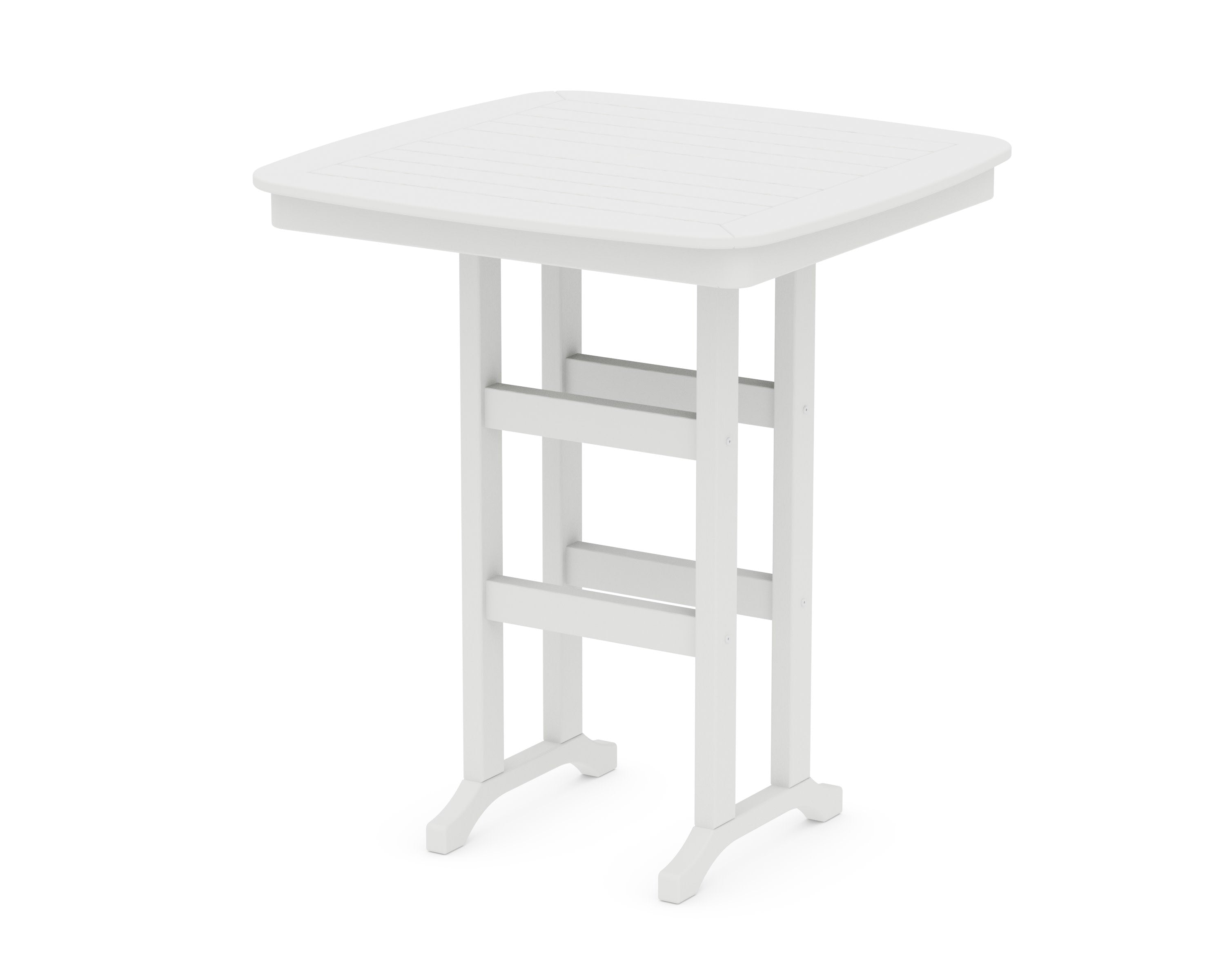 Nautical 37" Bar Table in Vintage White
