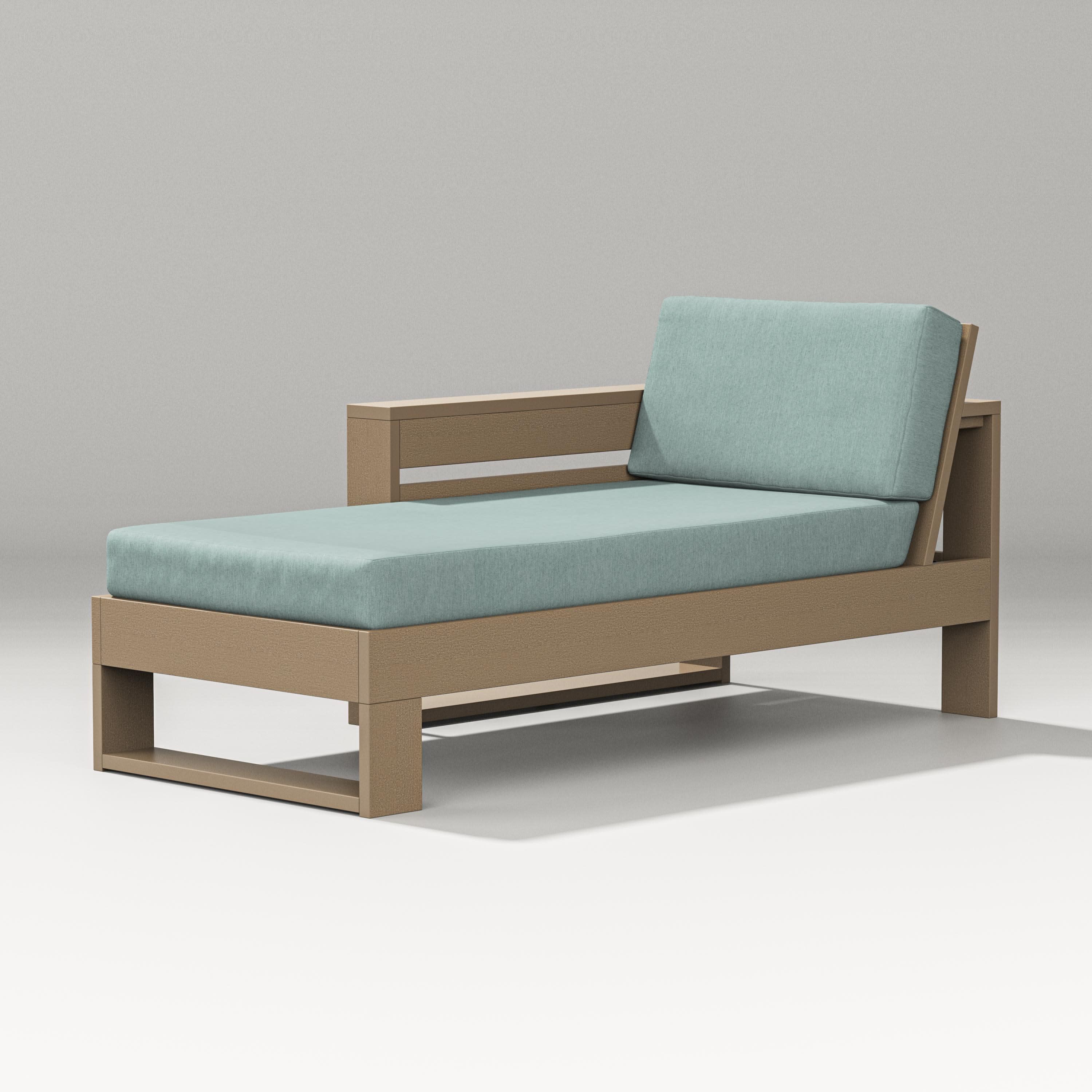 Latitude Modular Left Arm Chaise in Vintage Sahara / Glacier Spa