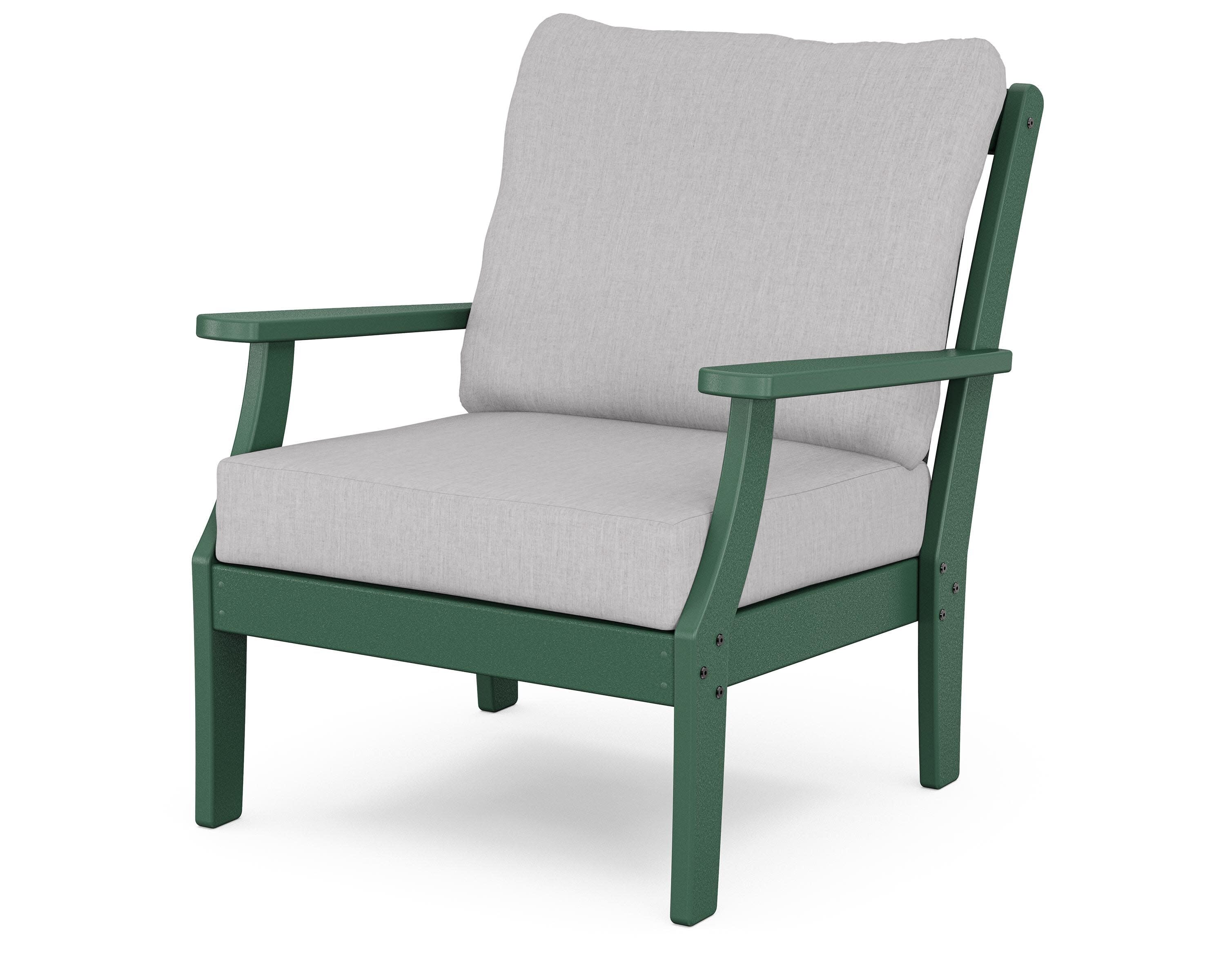 Braxton Deep Seating Chair in Green / Granite