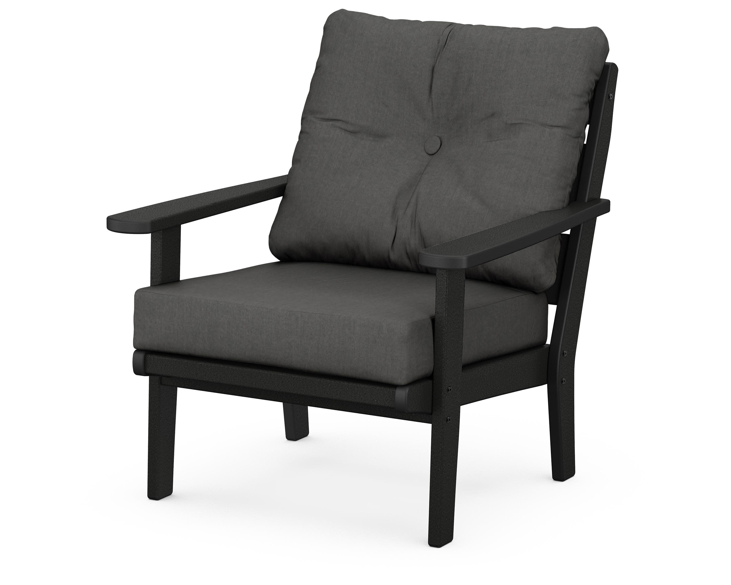Lakeside Deep Seating Chair in Black / Spectrum Carbon