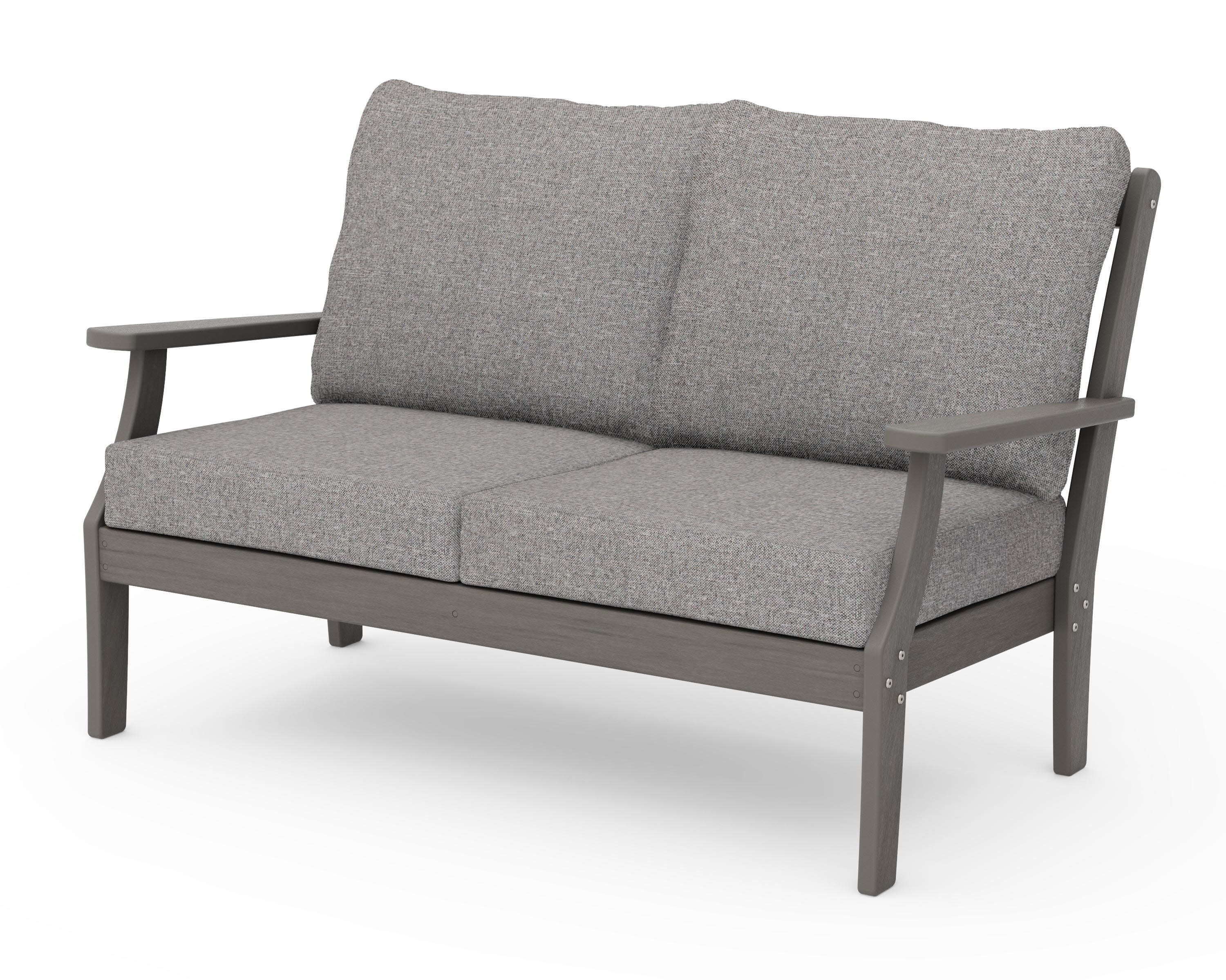 Braxton Deep Seating Loveseat in Driftwood / Grey Mist