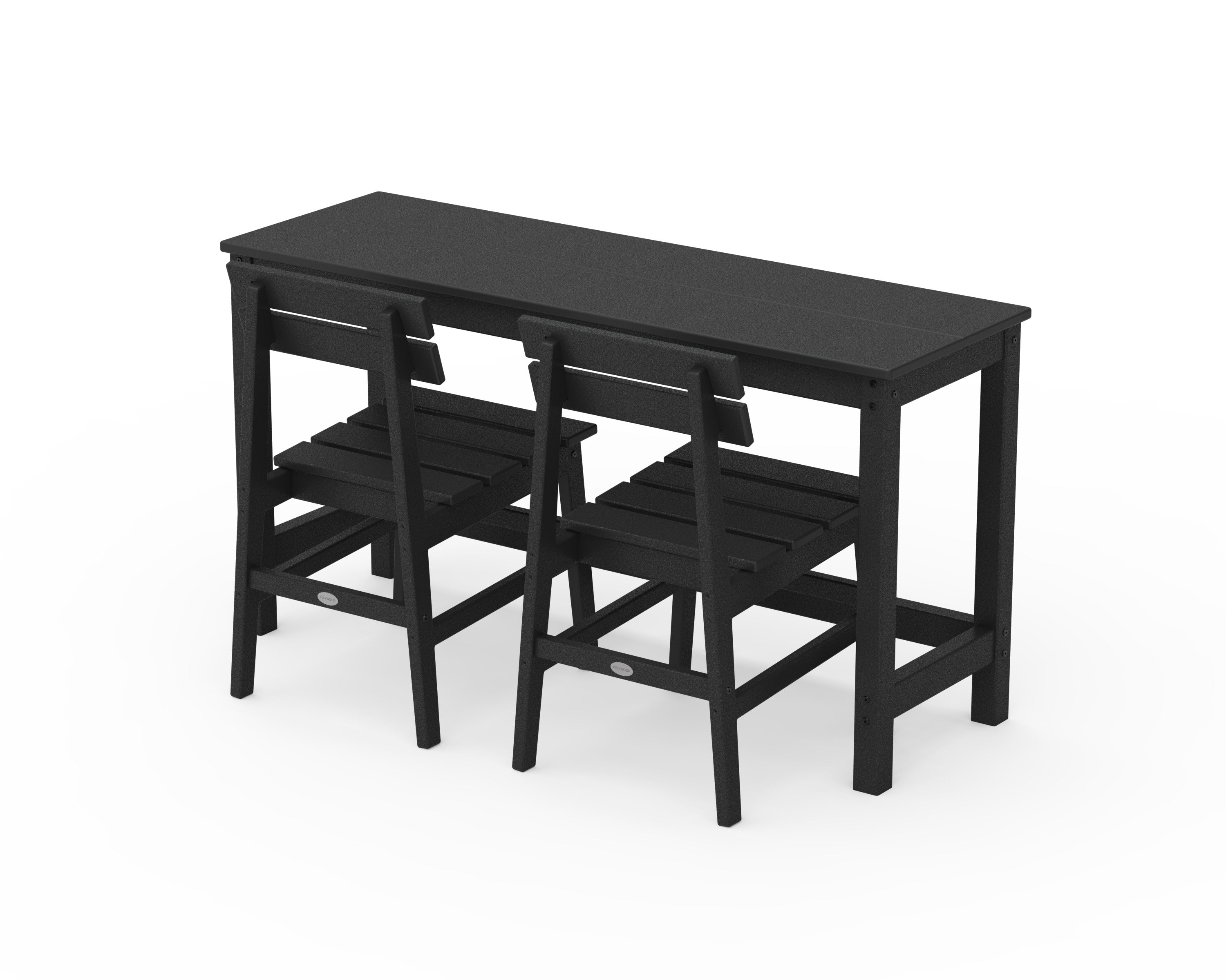 Modern Studio Plaza Chair 3-Piece Balcony Set in Black
