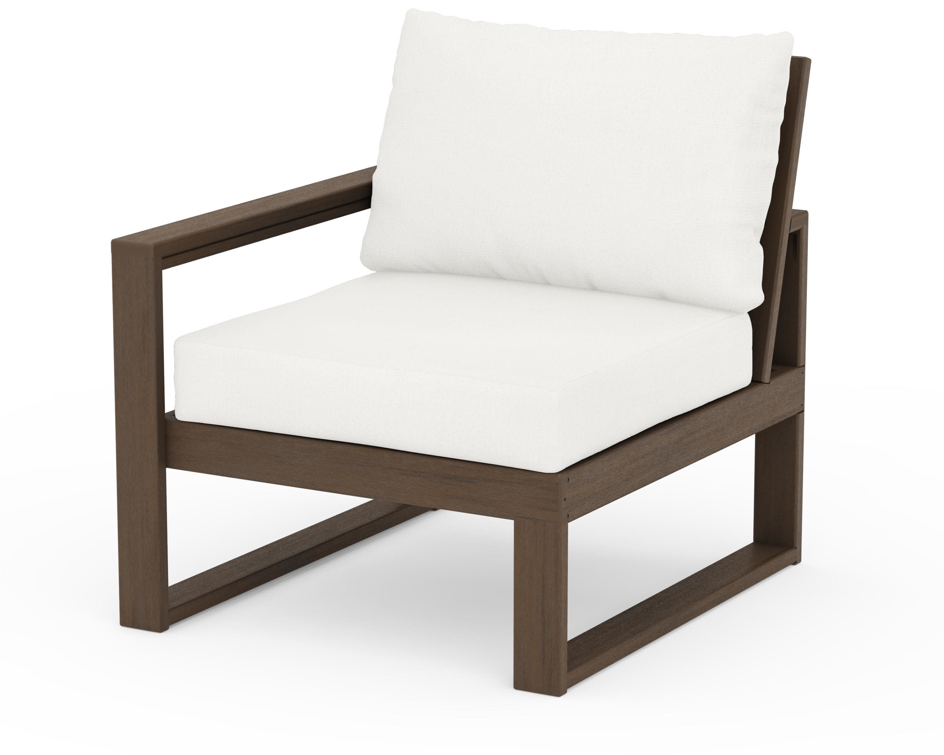EDGE Modular Left Arm Chair in Kona / Natural Linen