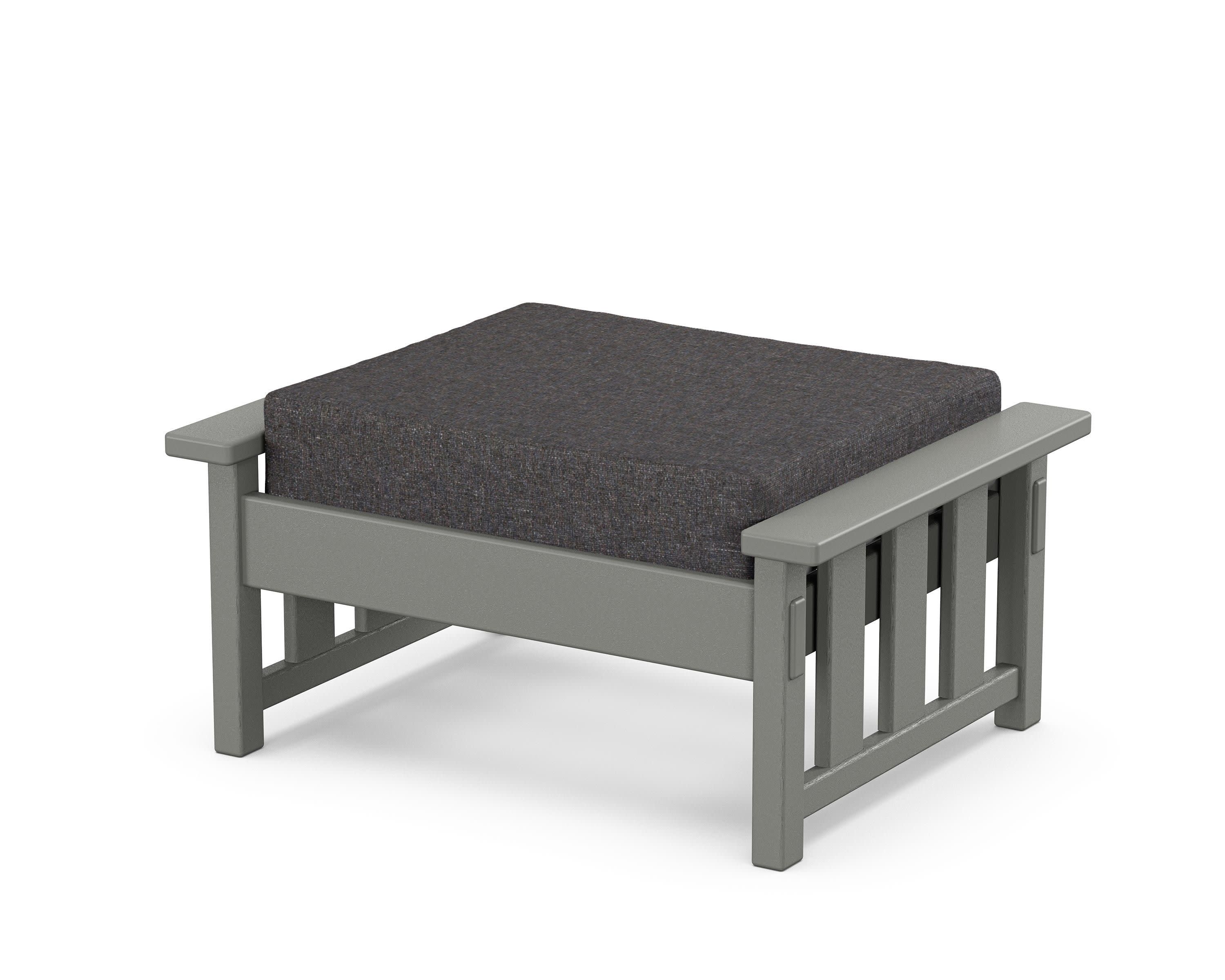 Acadia Deep Seating Ottoman in Slate Grey / Ash Charcoal