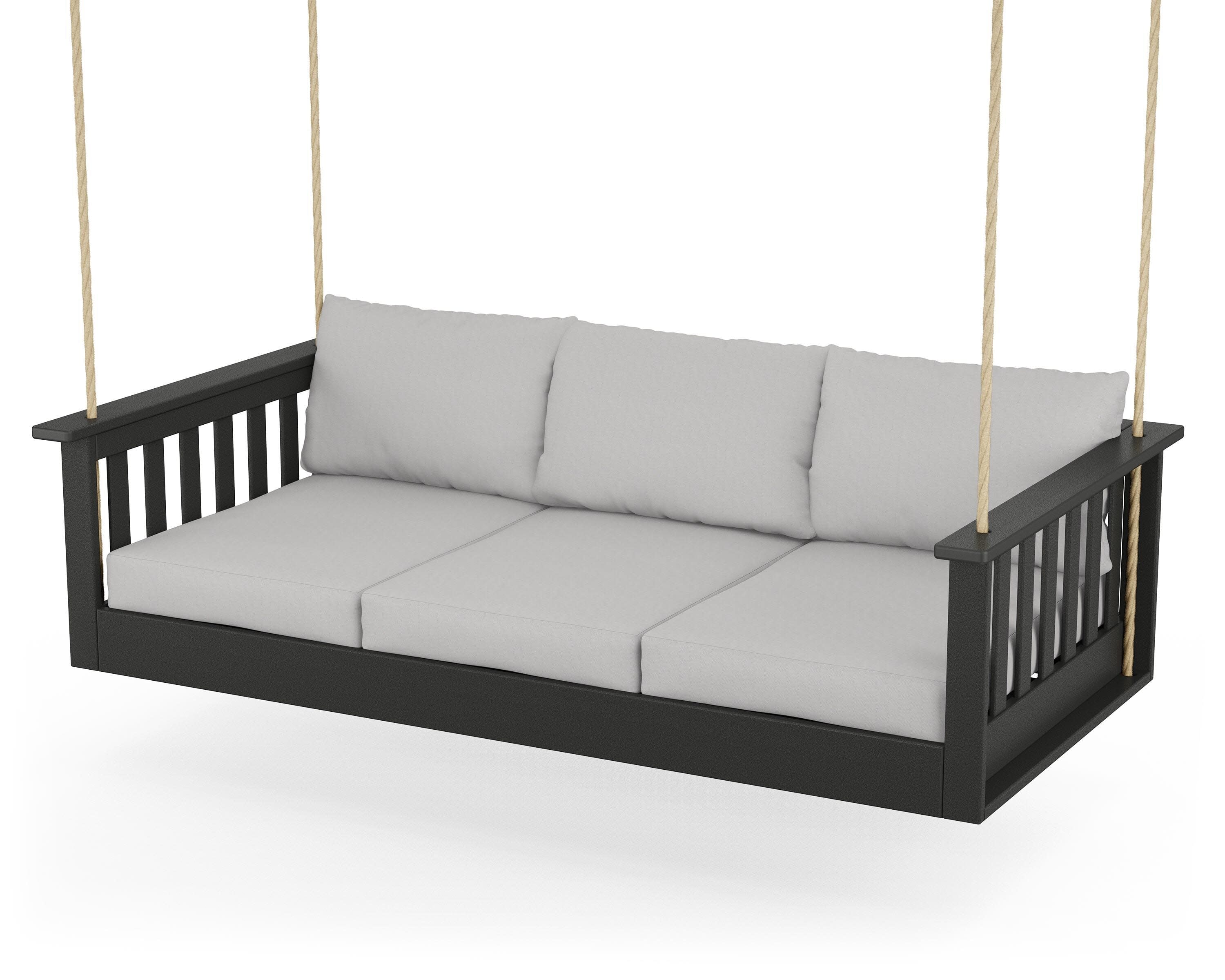 Vineyard Daybed Swing in Black / Diamond in the Rough