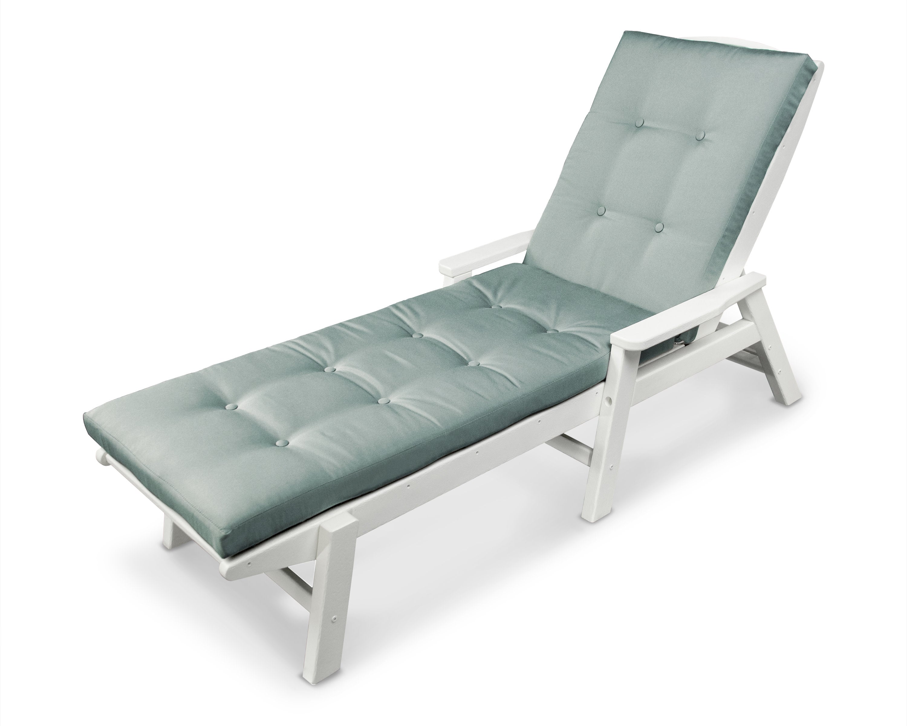 Nautical Chaise with Arms and Ateeva Luxe Cushion