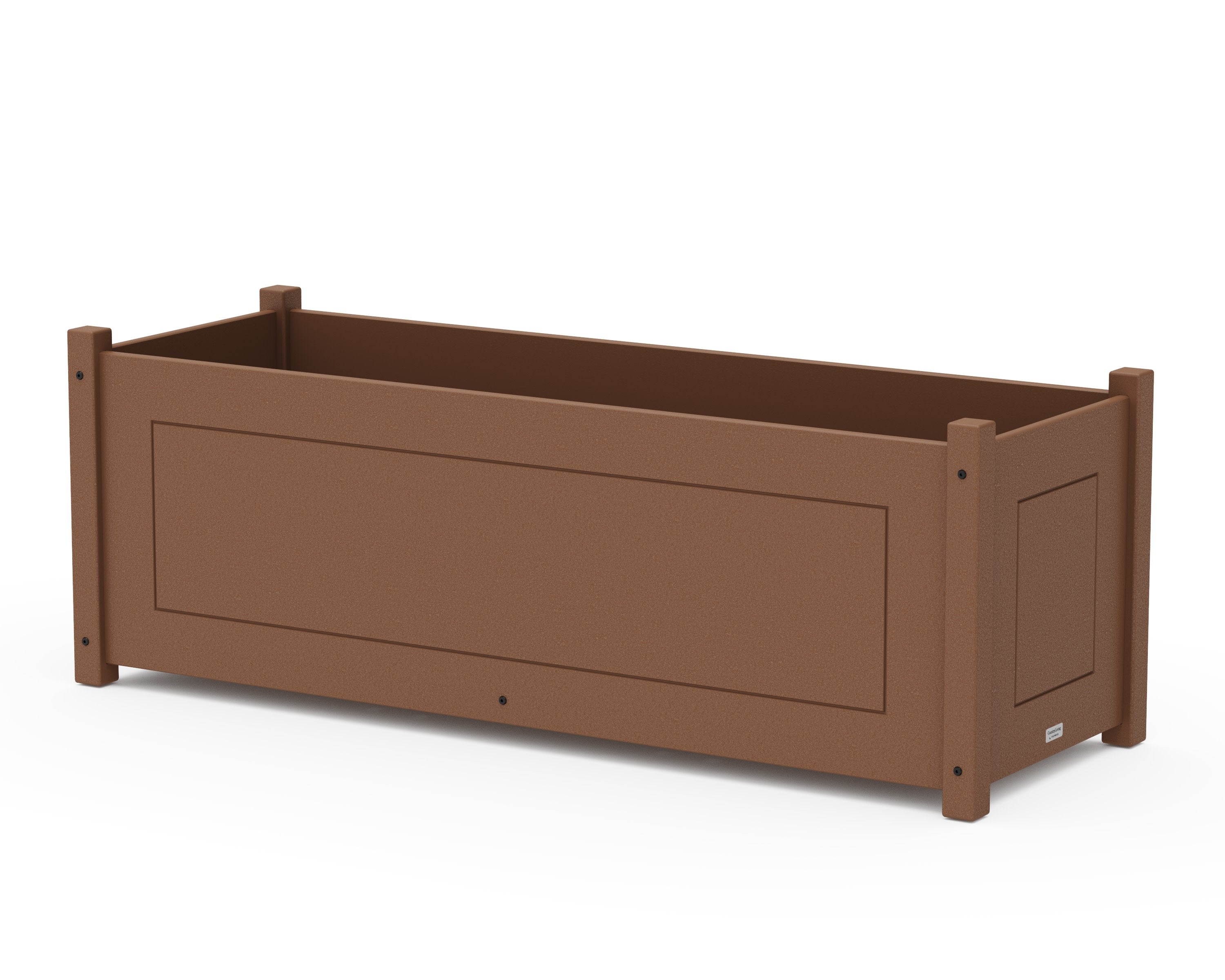 Country Living Large Rectangle Triple Planter Box in Teak