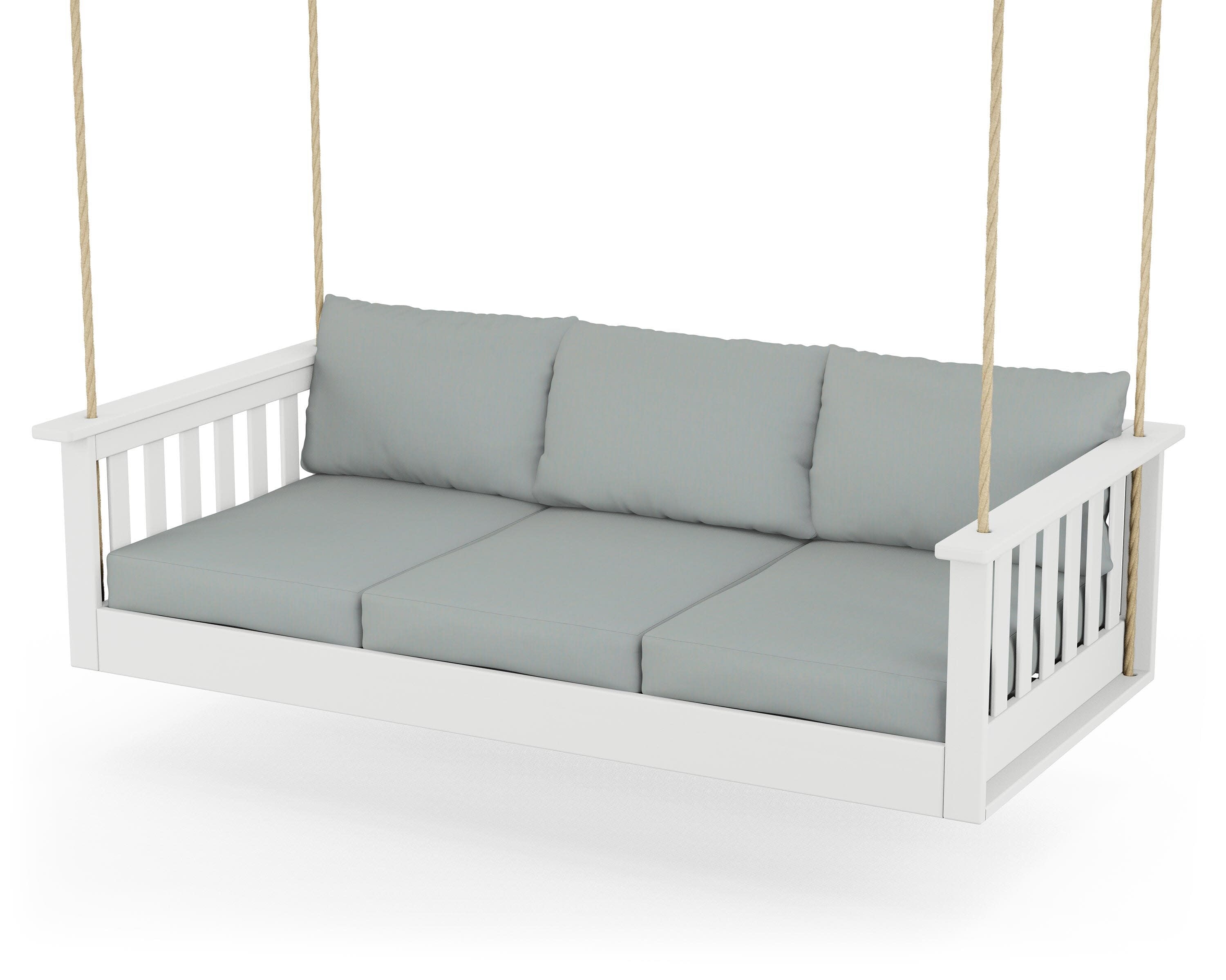 Vineyard Daybed Swing in White / Spa