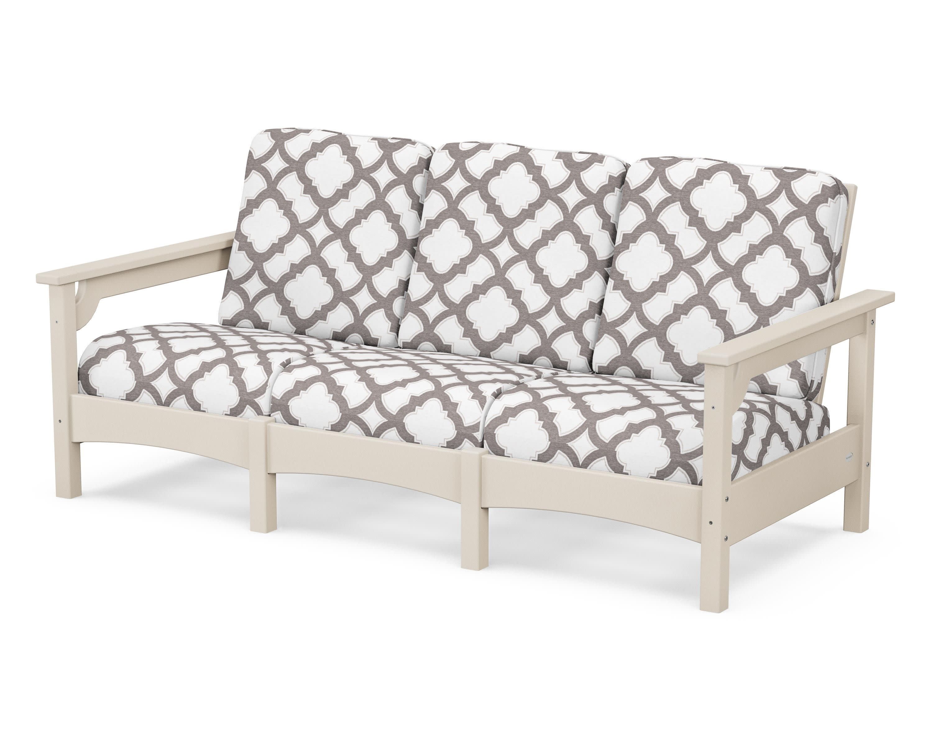 Club Sofa in Sand / Trellis Grey Mist