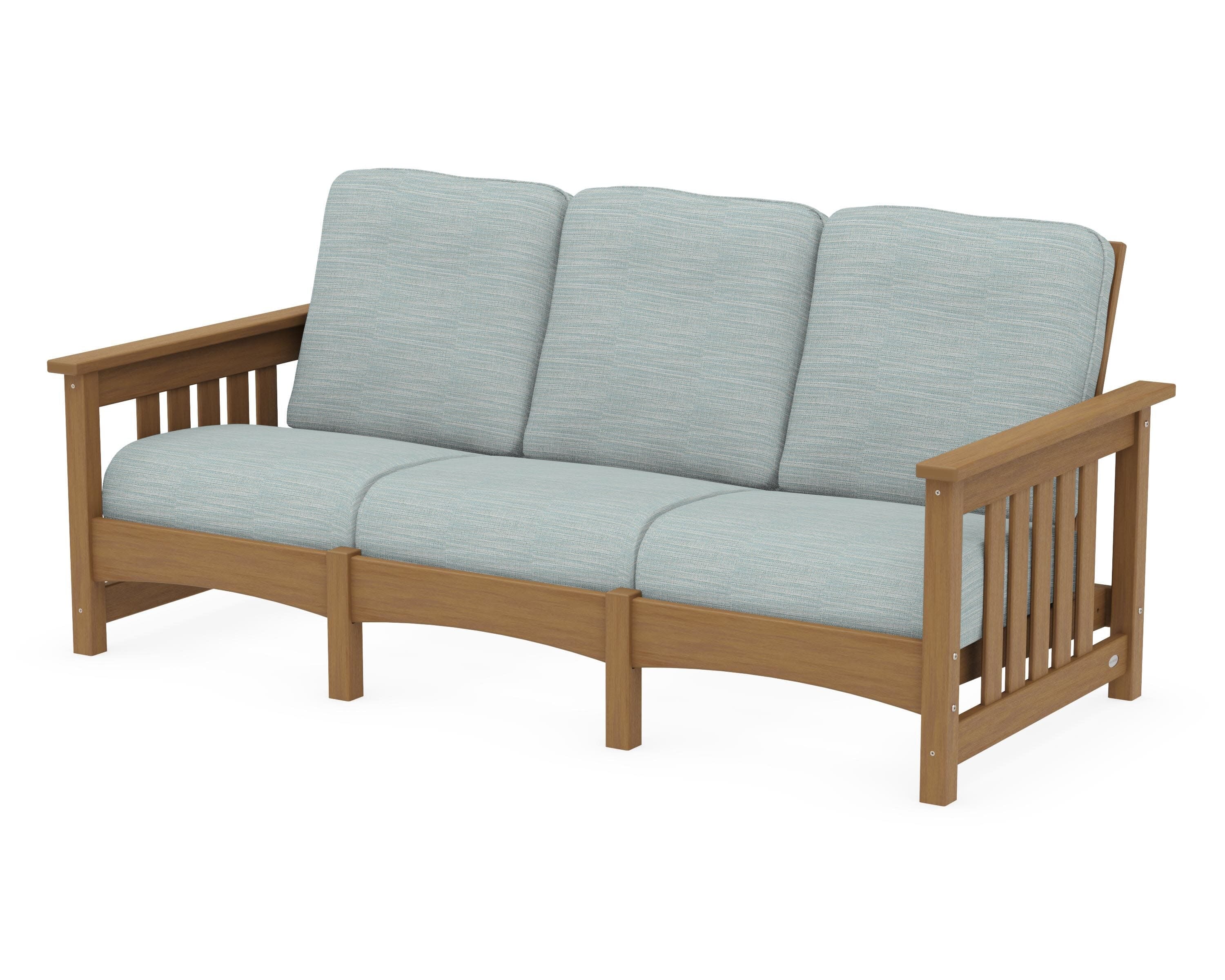 Club Mission Sofa in Natural / Soothe Mist