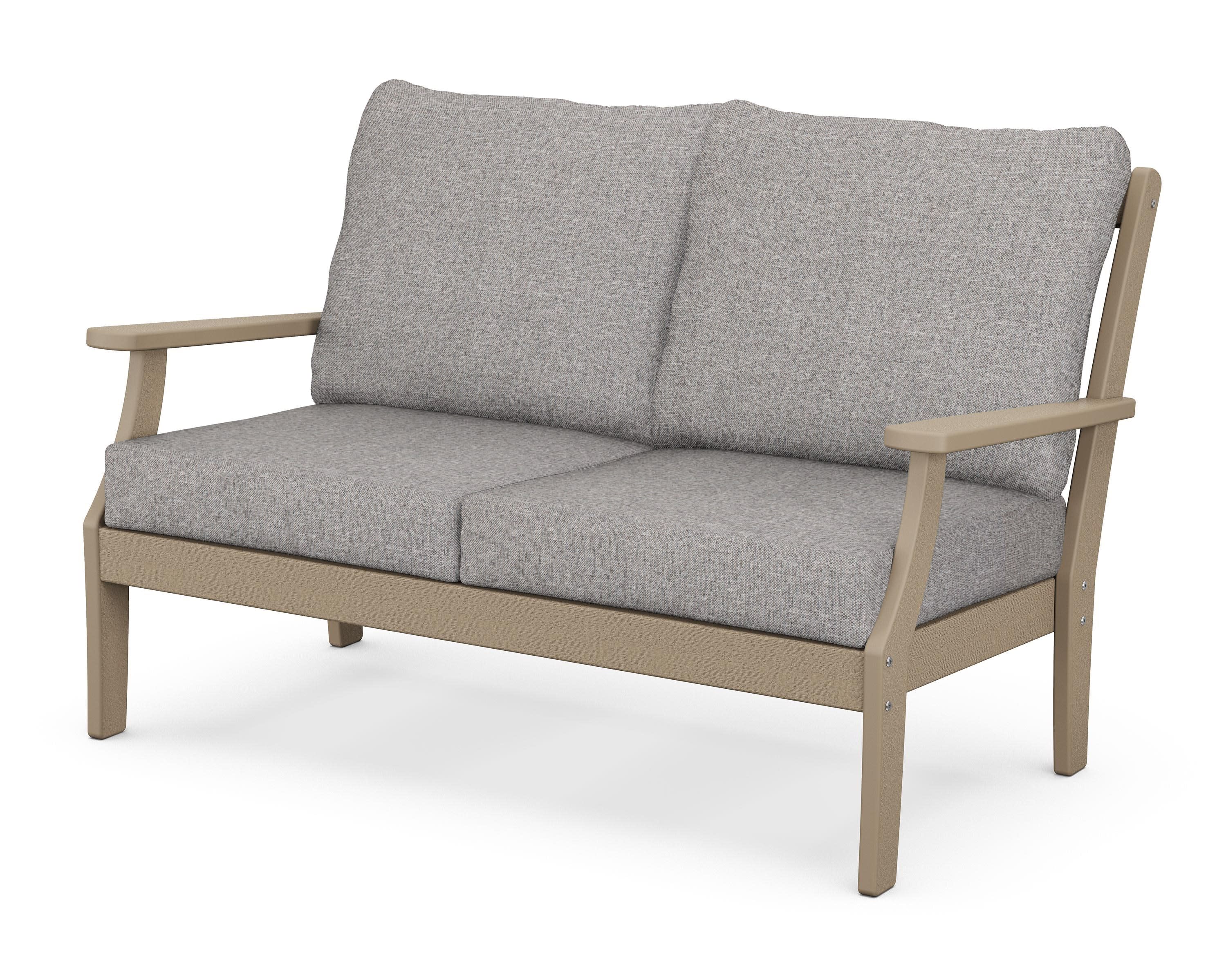 Braxton Deep Seating Loveseat in Vintage Sahara / Grey Mist