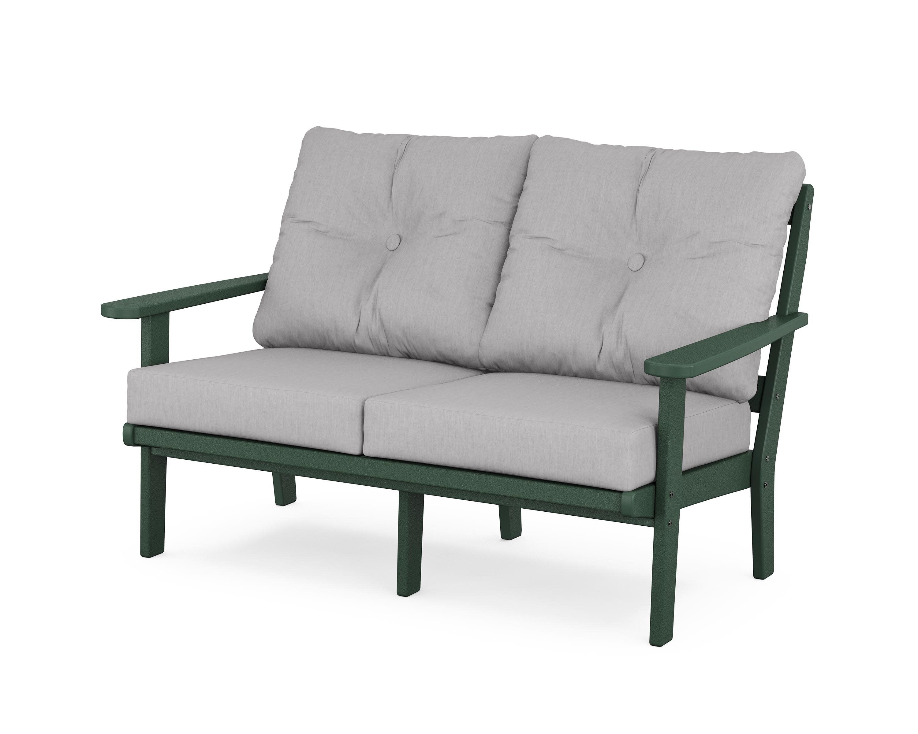 Mission Deep SeatingLoveseat in Green / Granite