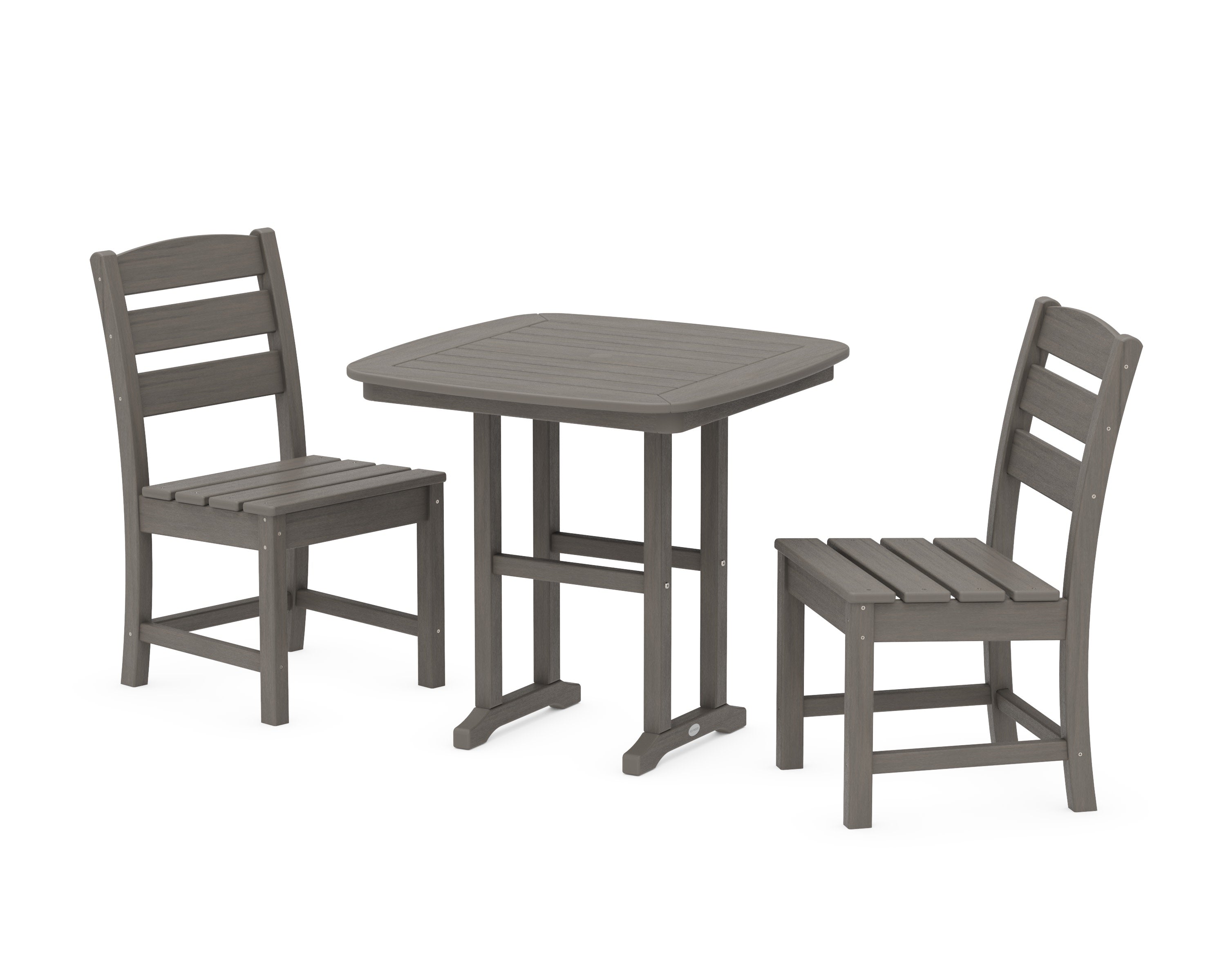 Lakeside Side Chair 3-Piece Dining Set in Driftwood