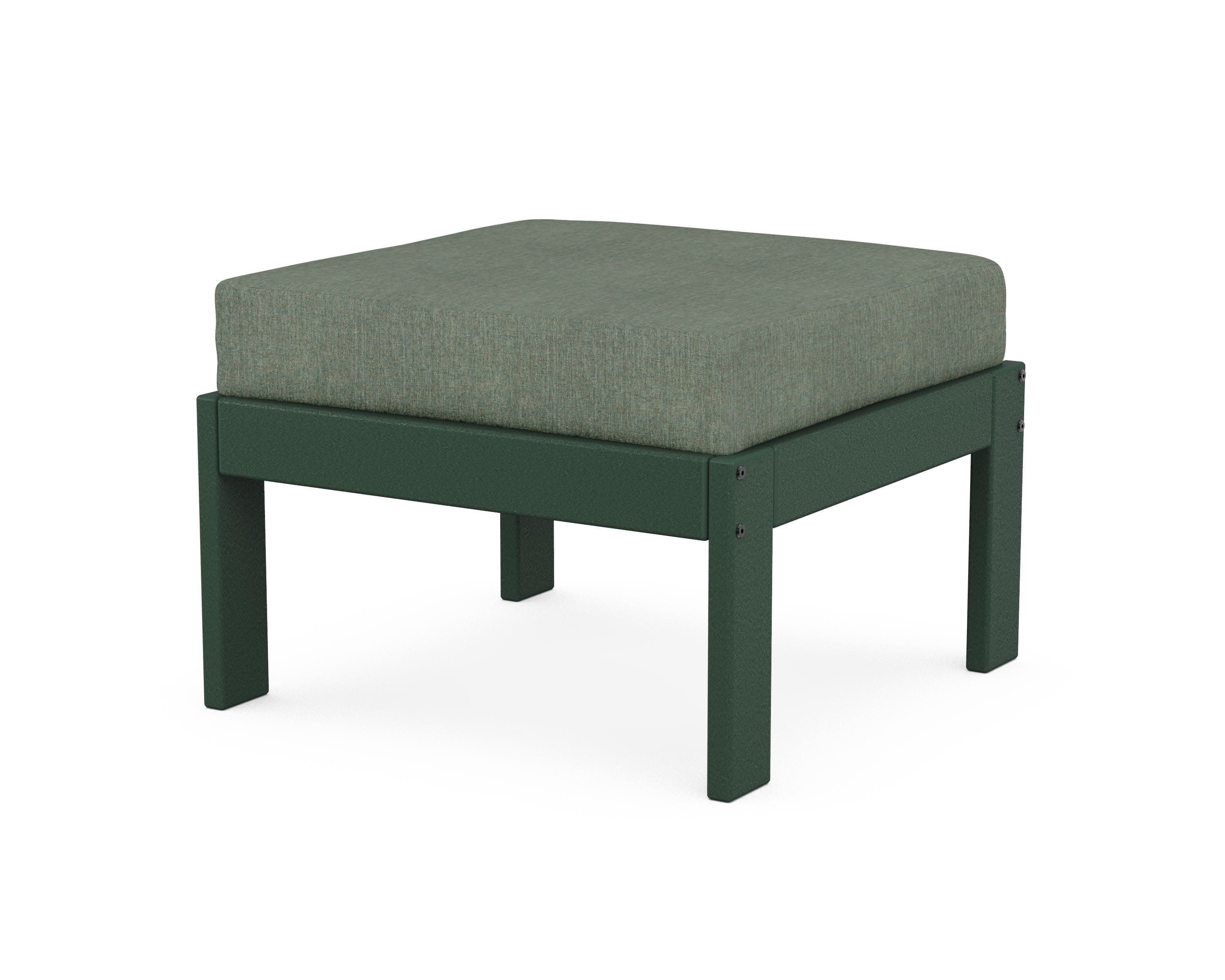 Vineyard Modular Ottoman in Green / Cast Sage