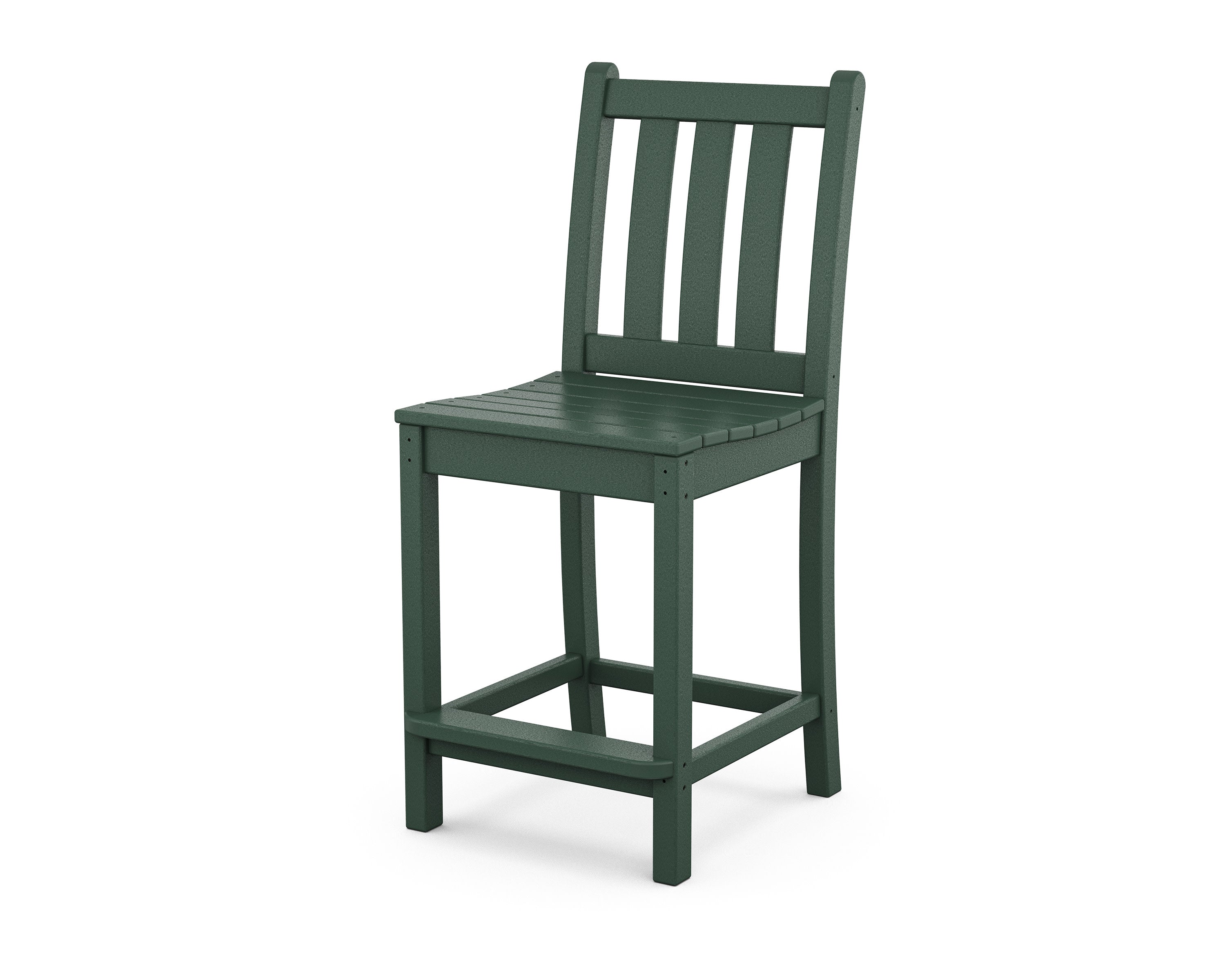 Traditional Garden Counter Side Chair in Green
