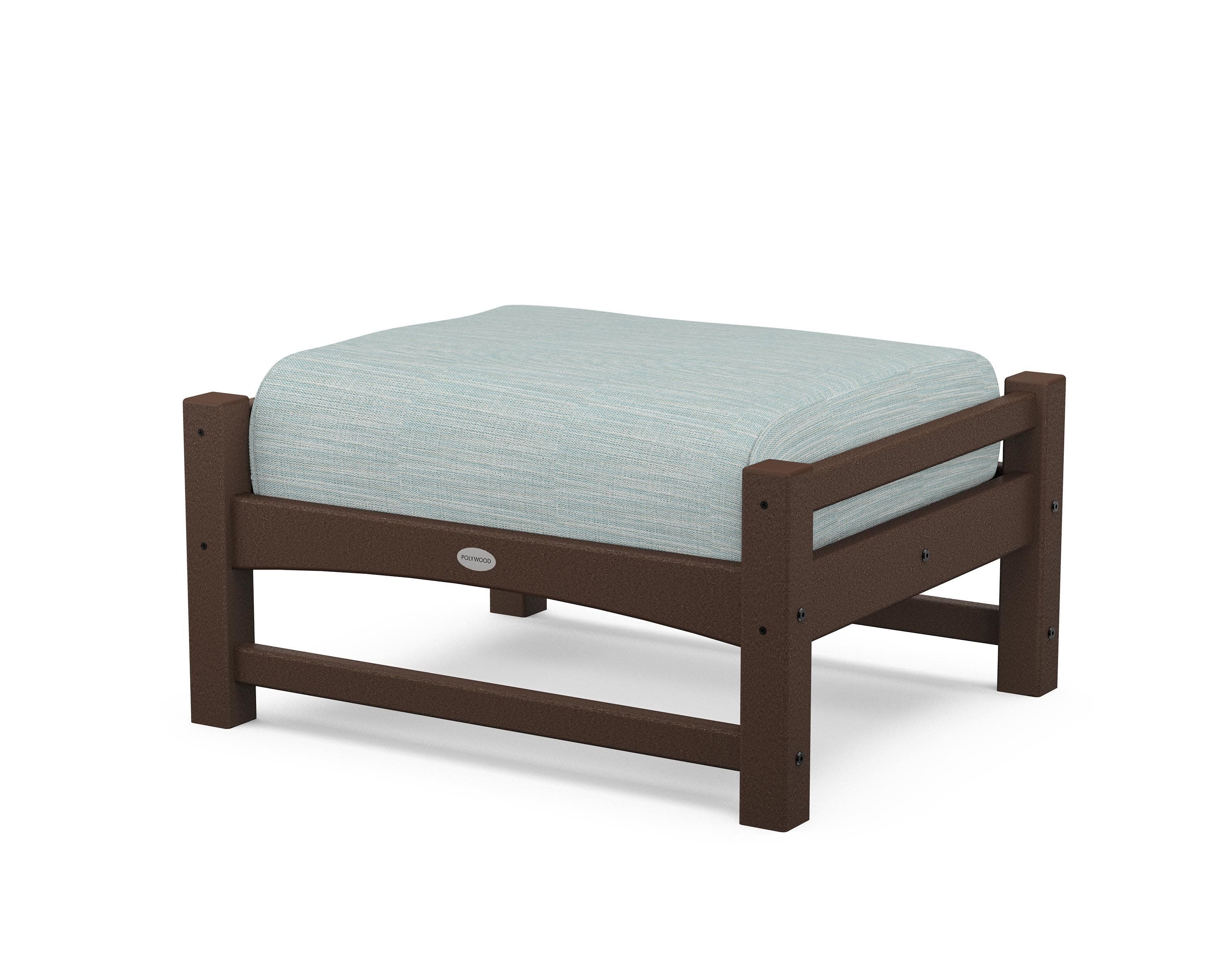 Club Ottoman in Mahogany / Soothe Mist