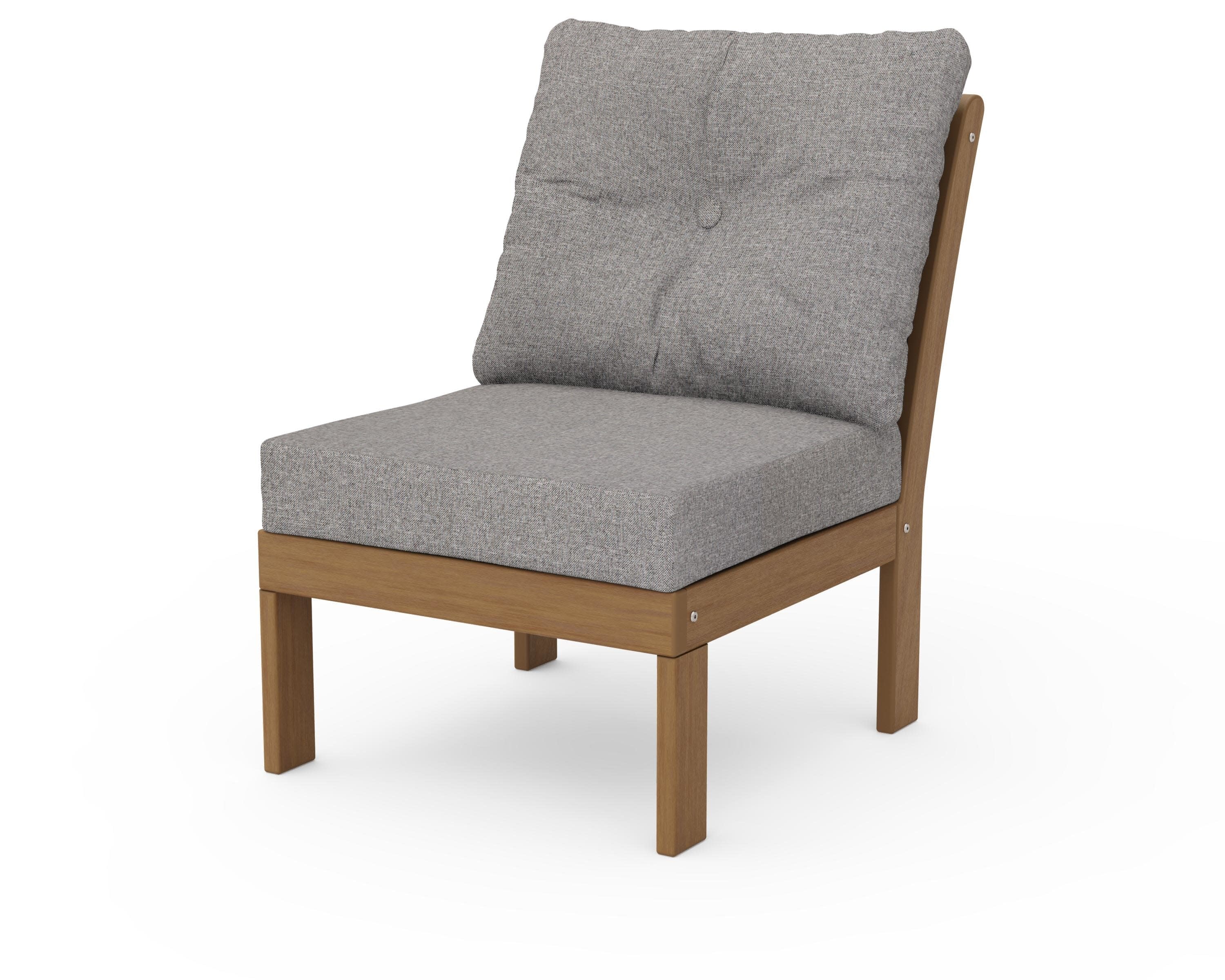 Vineyard Modular Armless Chair in Natural / Grey Mist