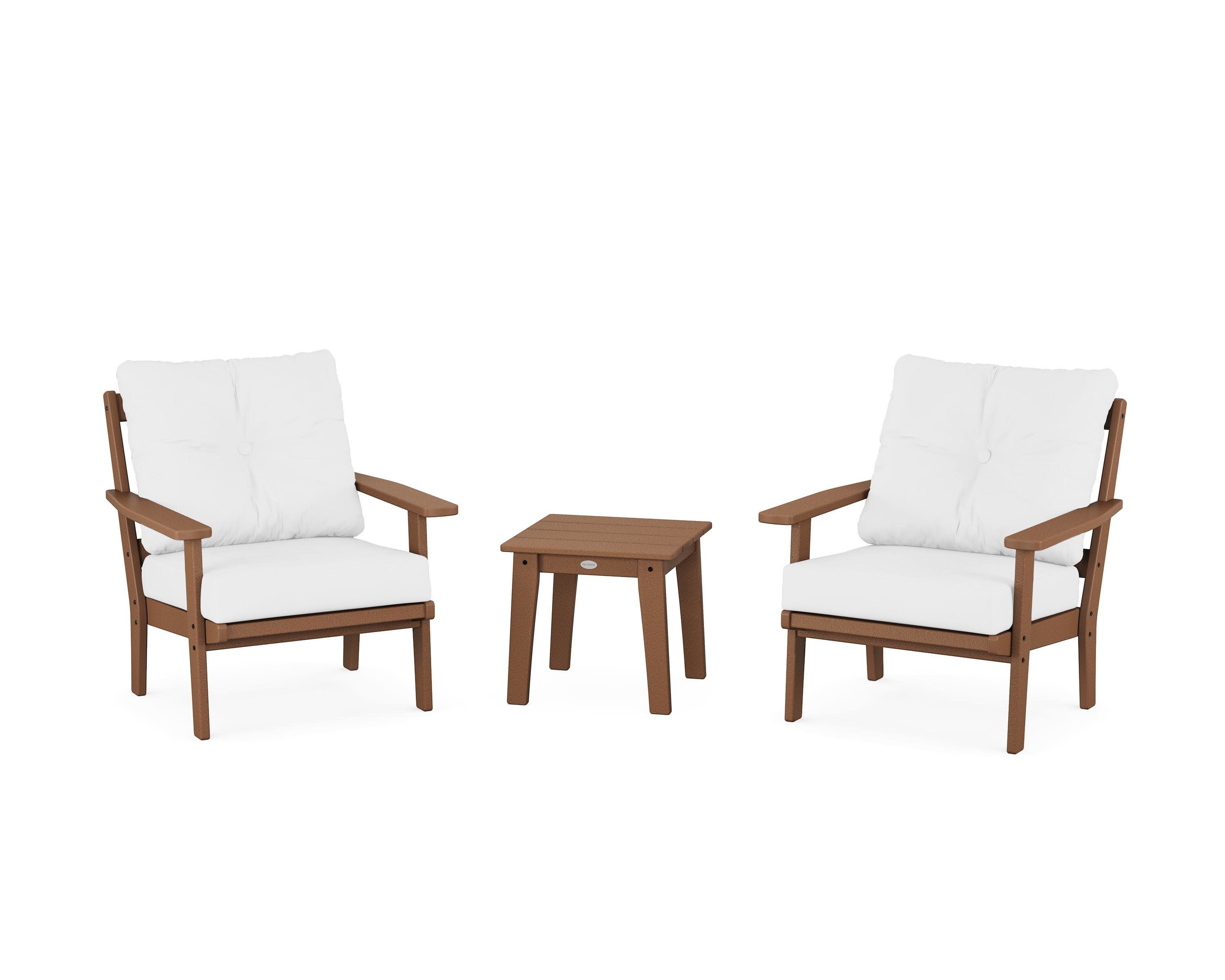 Oxford 3-Piece Deep Seating Set in Teak / Natural