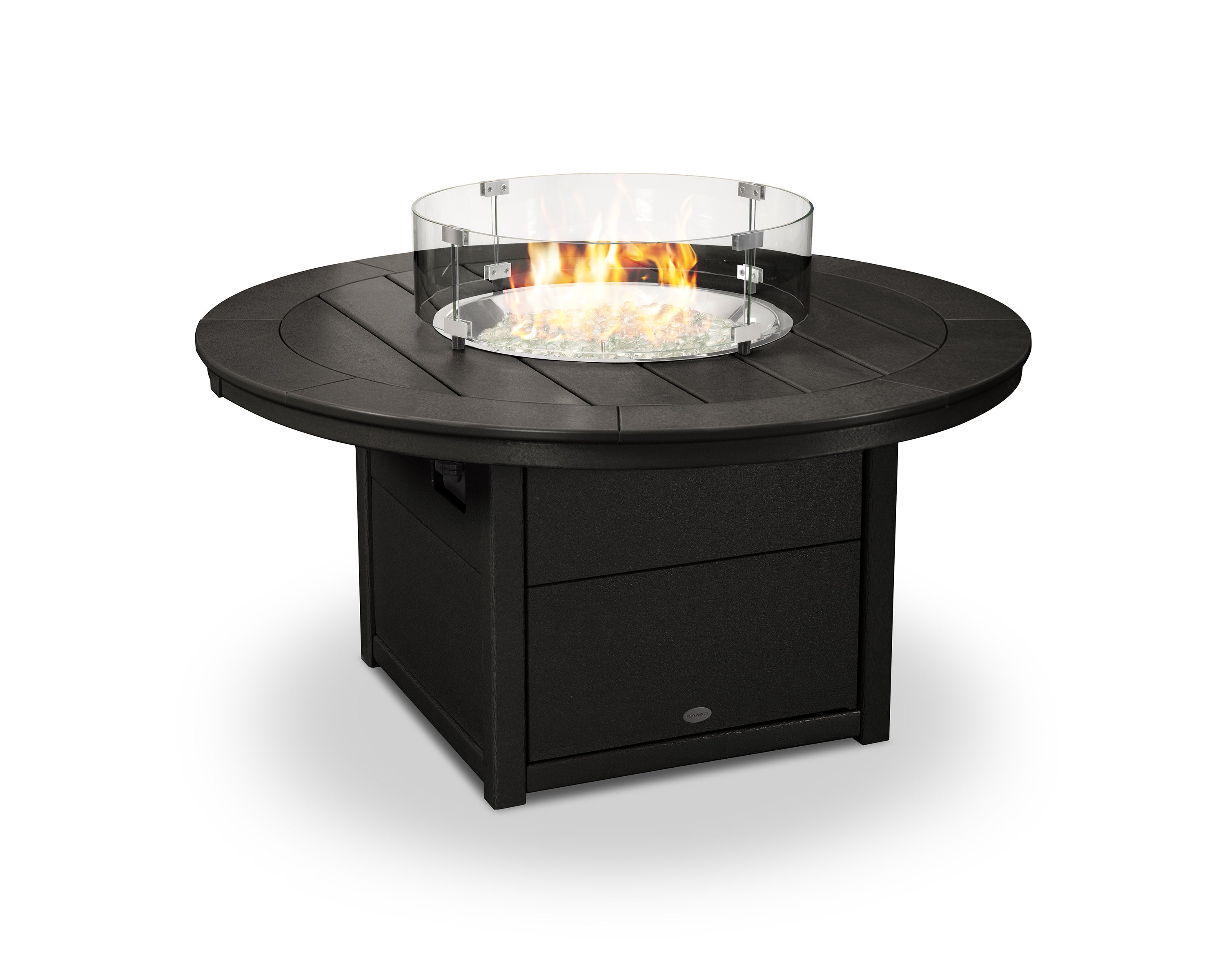 Round 48" Fire Pit Table in Black
