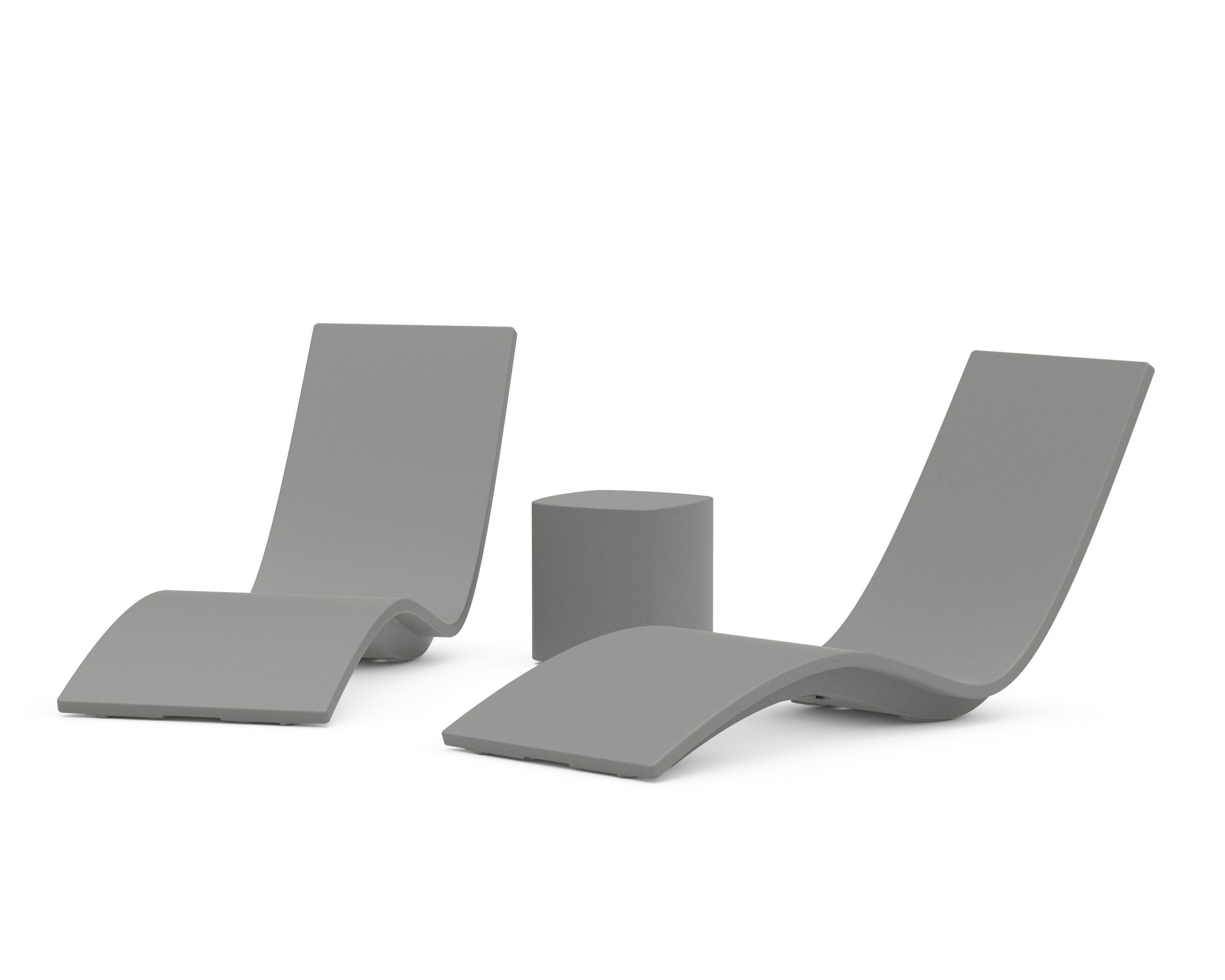 Laguna 3-Piece In-Pool Chaise Lounge Set in Slate Grey