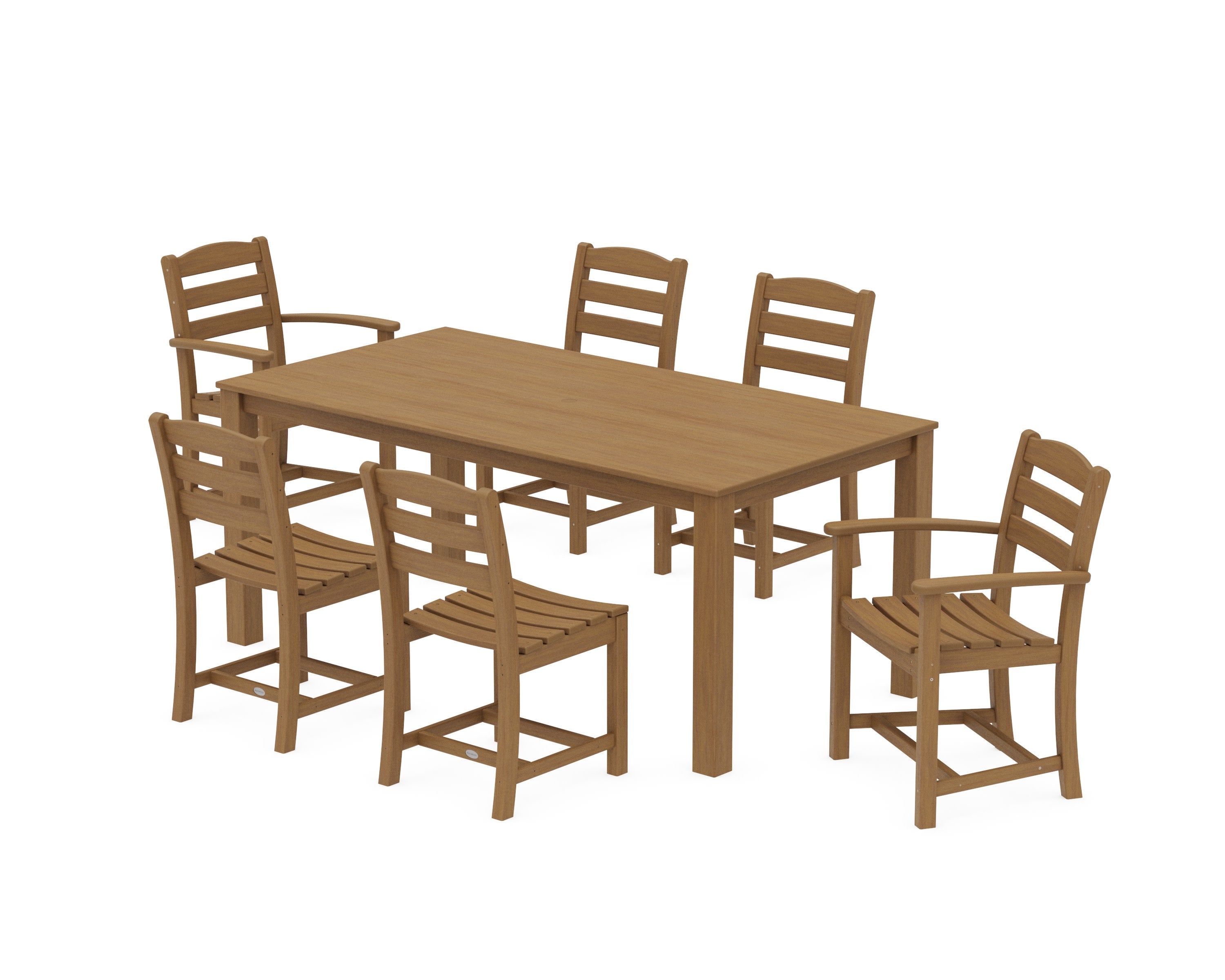 La Casa Cafe' 7-Piece Parsons Dining Set in Natural