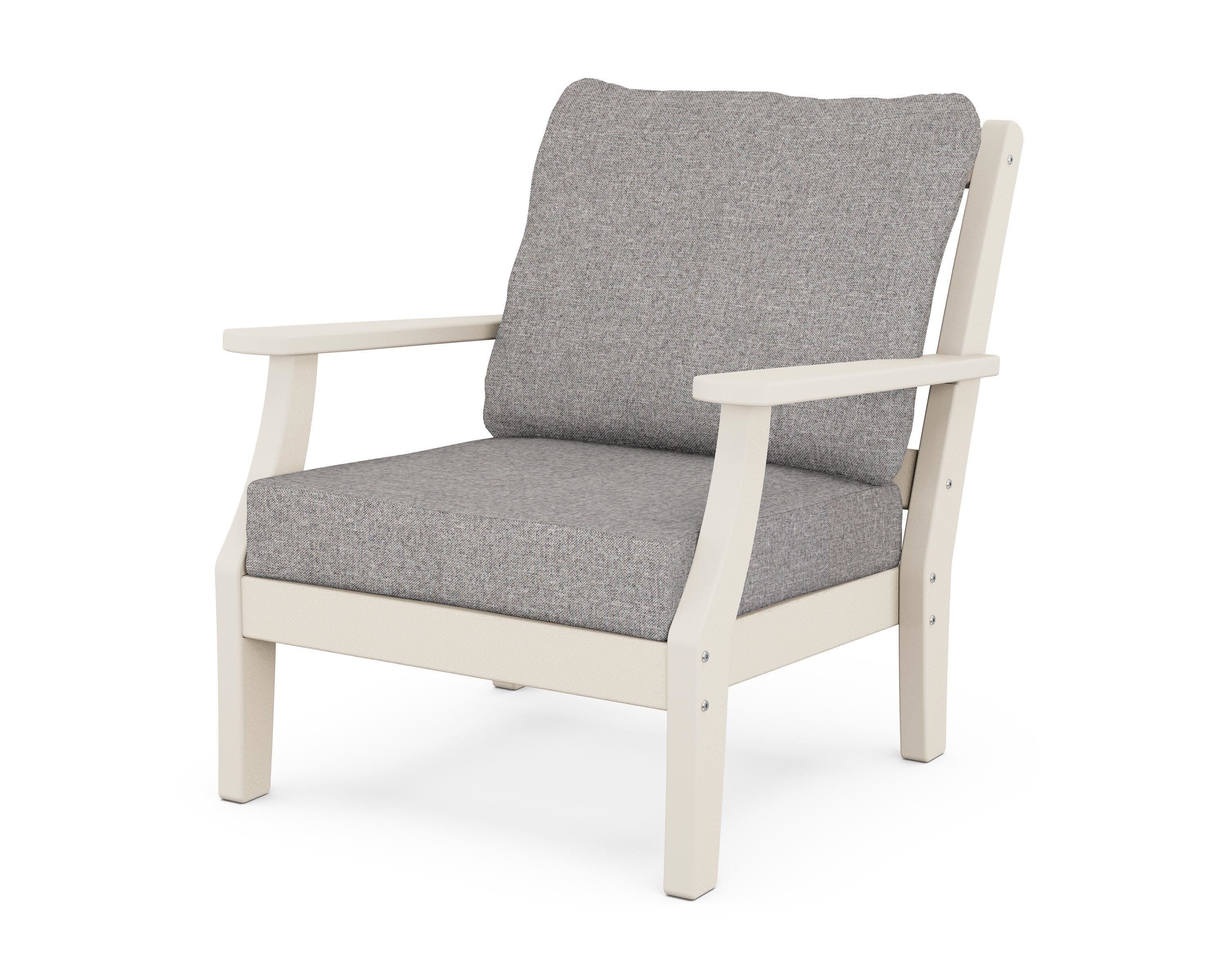 Chinoiserie Deep Seating Chair in Sand / Grey Mist