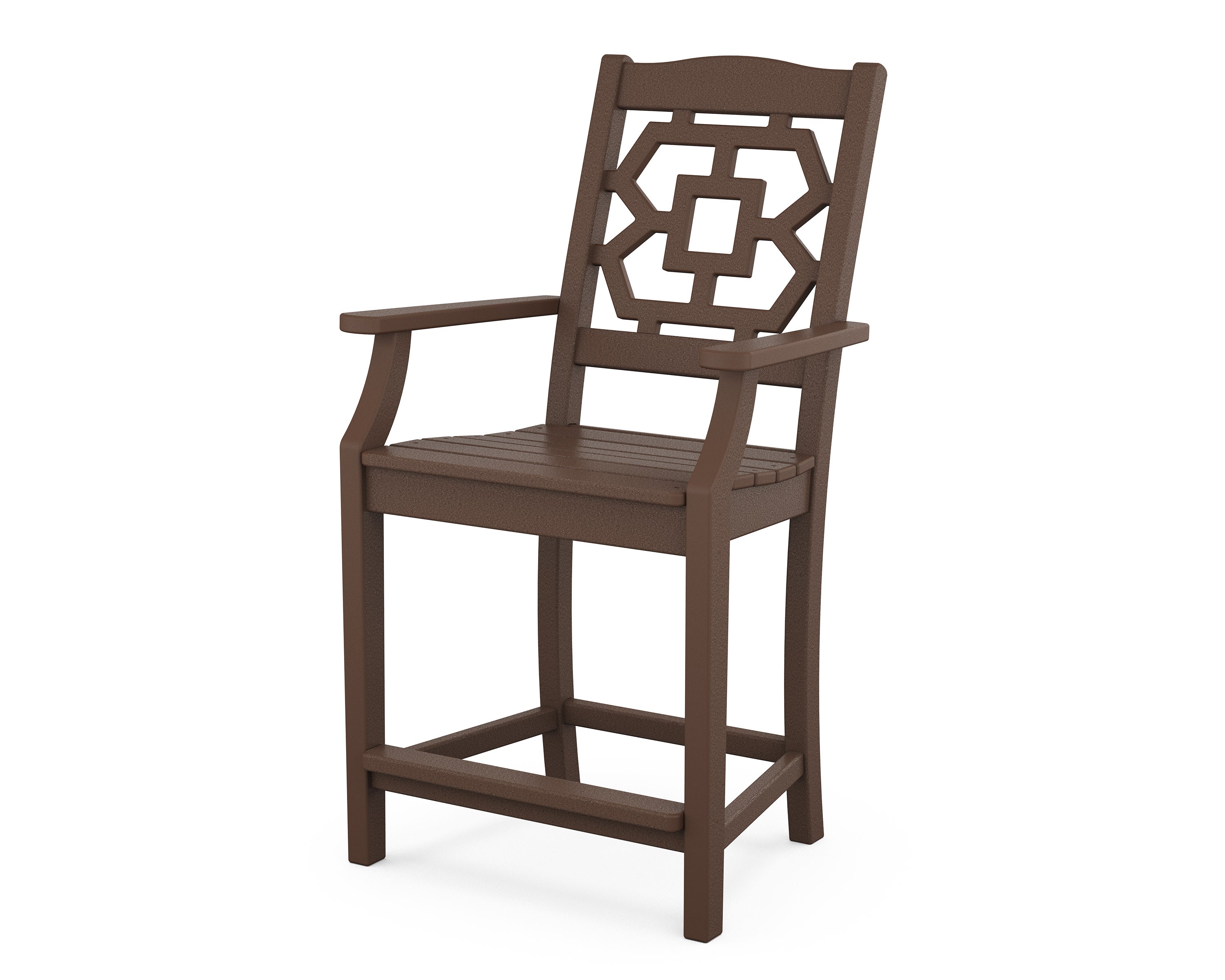 Chinoiserie Counter Arm Chair in Mahogany