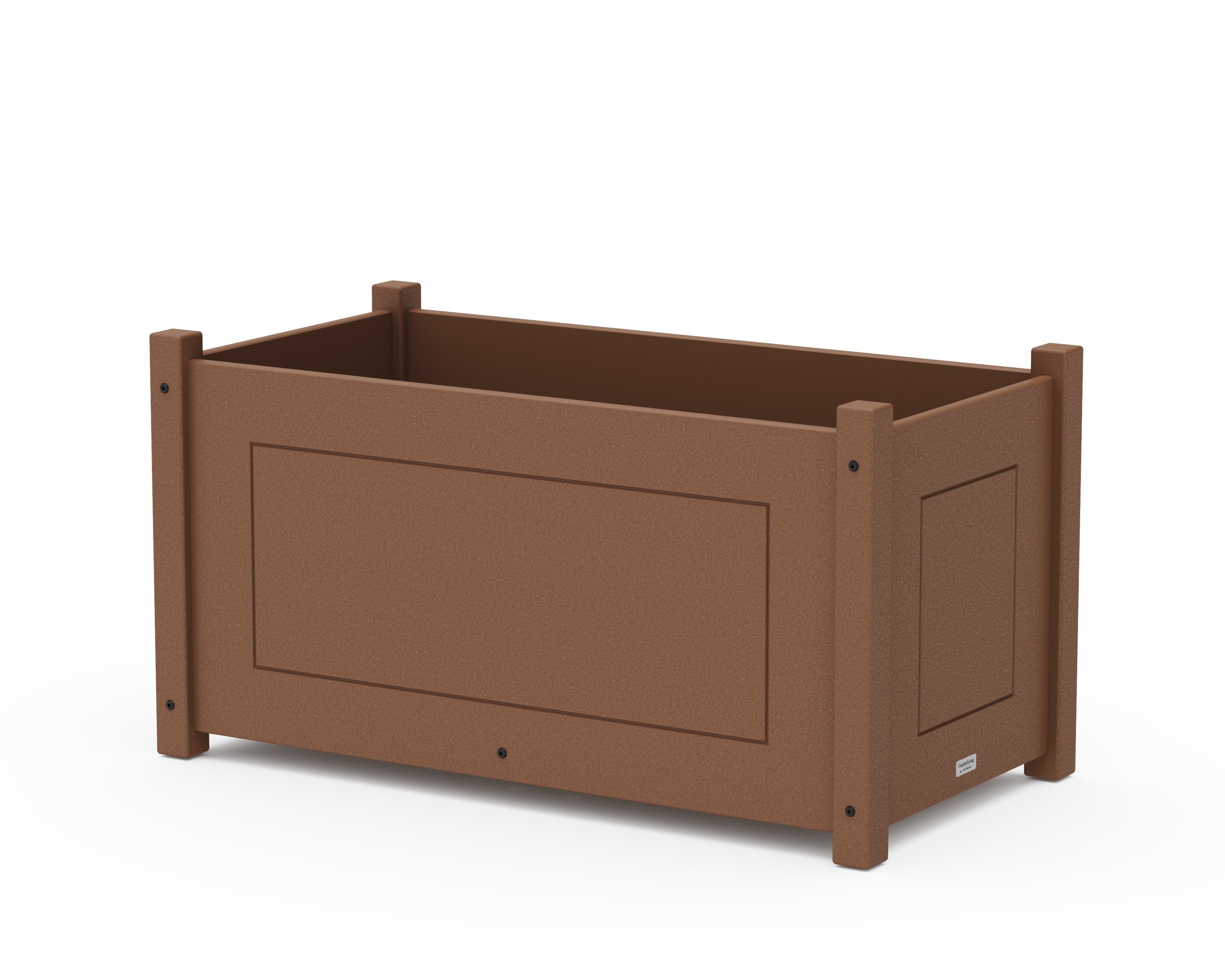 Country Living Large Rectangle Double Planter Box in Teak