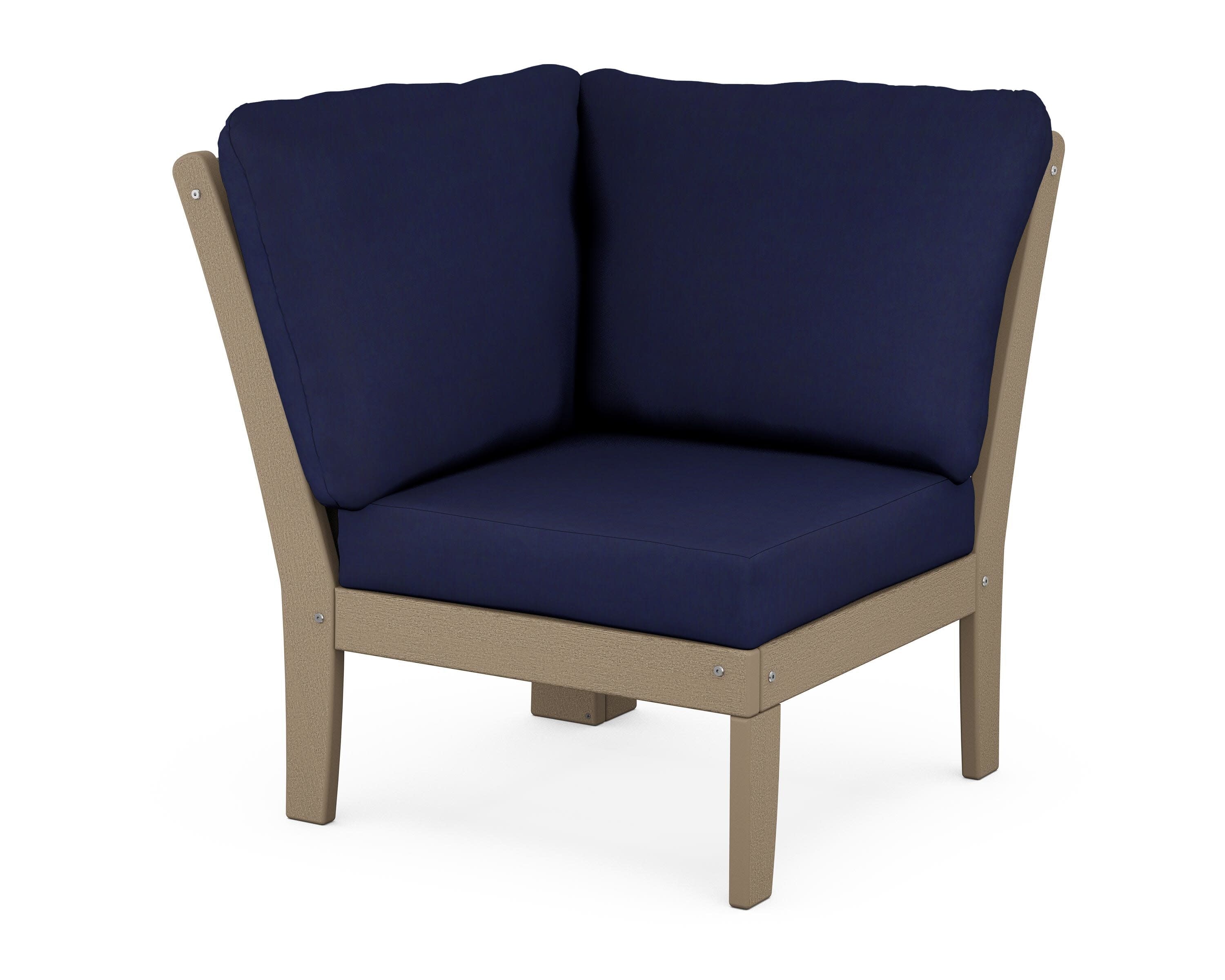 Braxton Modular Corner Chair in Vintage Sahara / Navy
