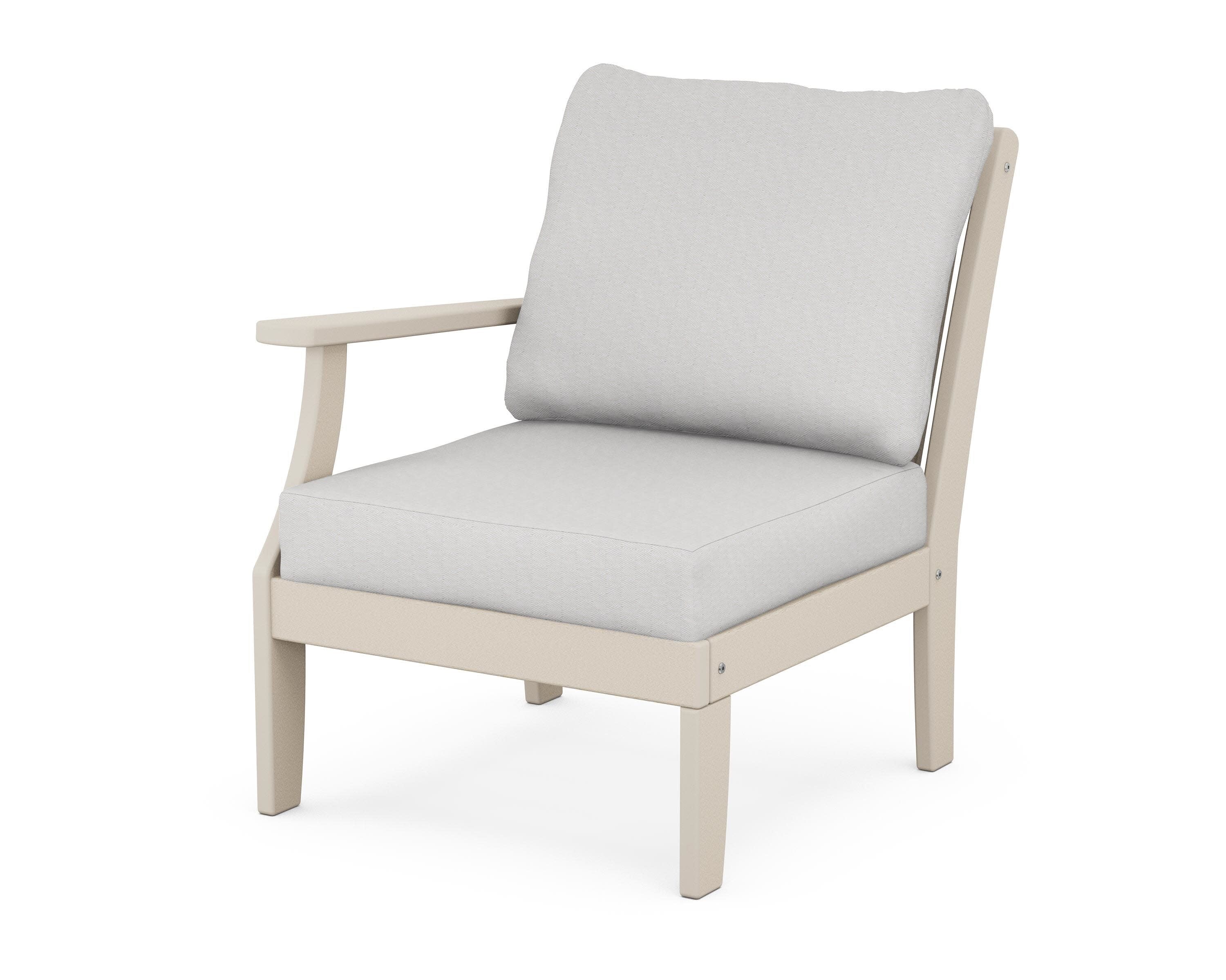 Braxton Modular Left Arm Chair in Sand / Diamond in the Rough