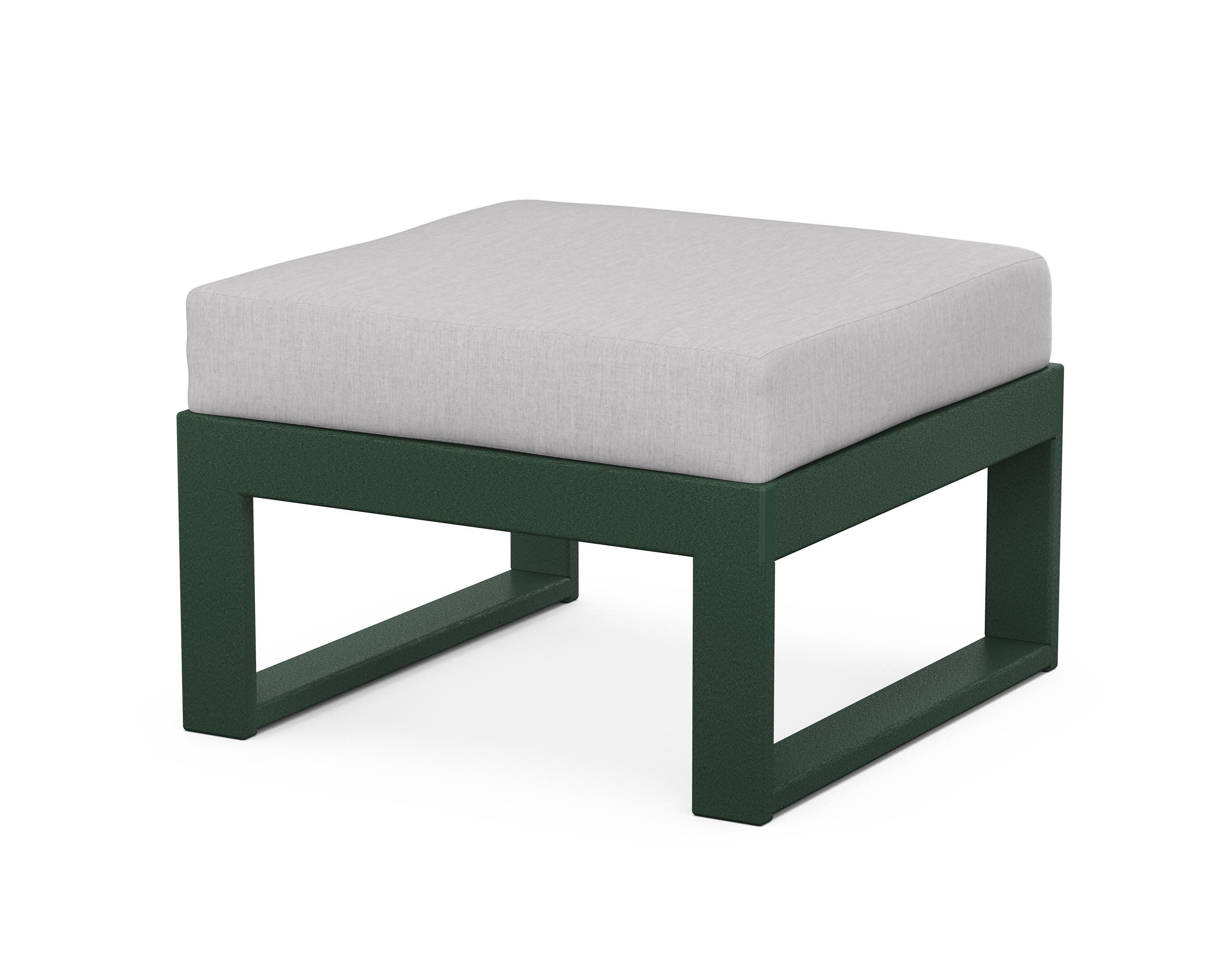 Modular Ottoman - Modern in Green / Granite