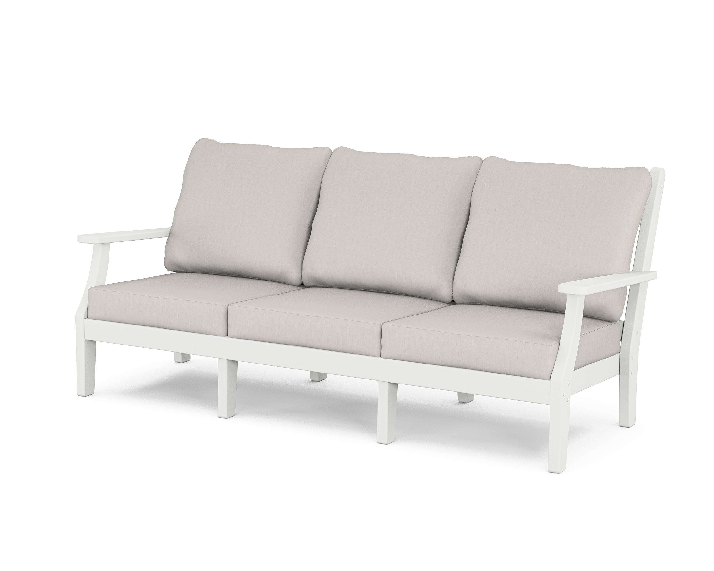 Wovendale Deep Seating Sofa in White / Cast Ash