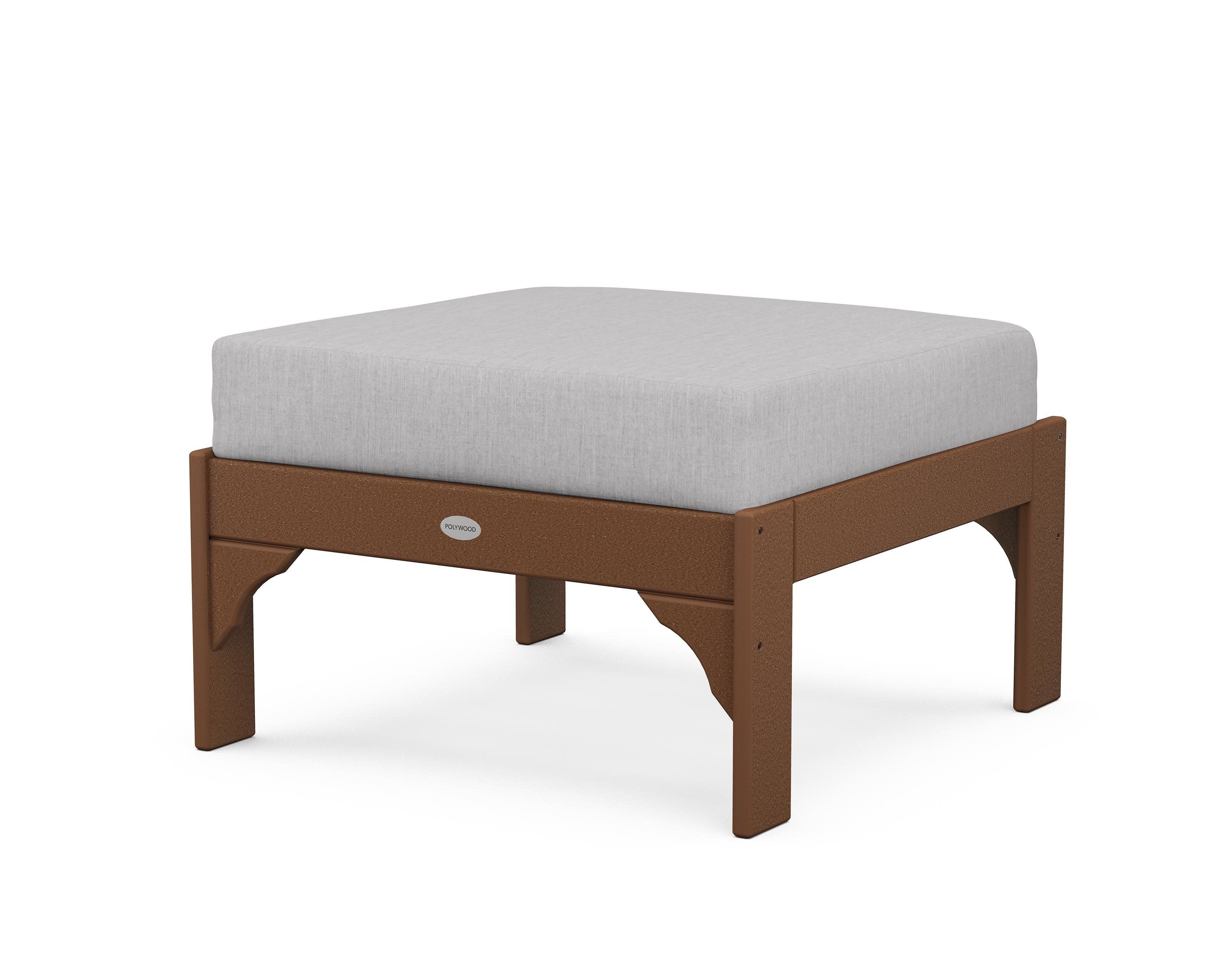 Vineyard Deep Seating Ottoman in Teak / Granite