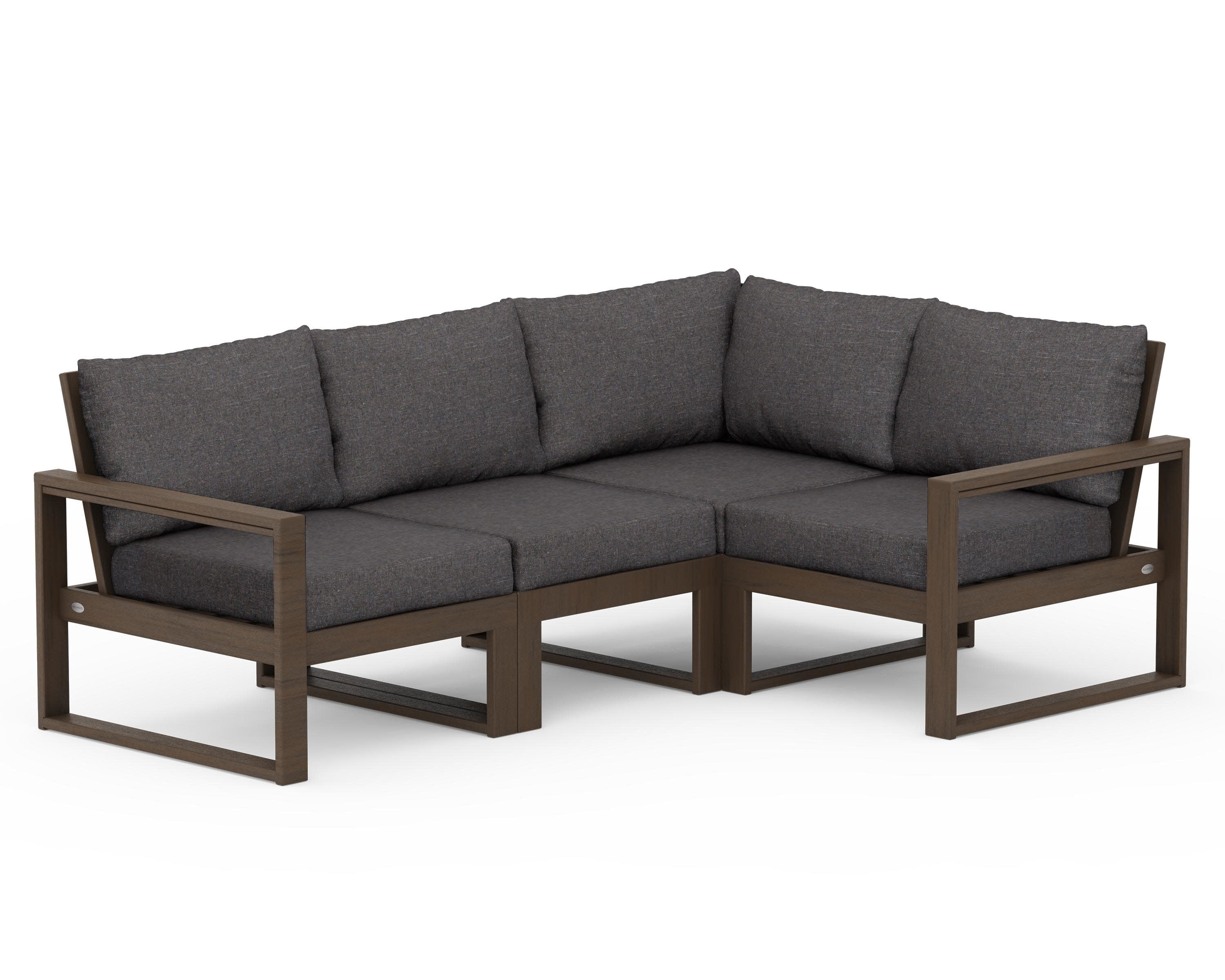 EDGE 4-Piece Modular Deep Seating Set in Kona / Ash Charcoal