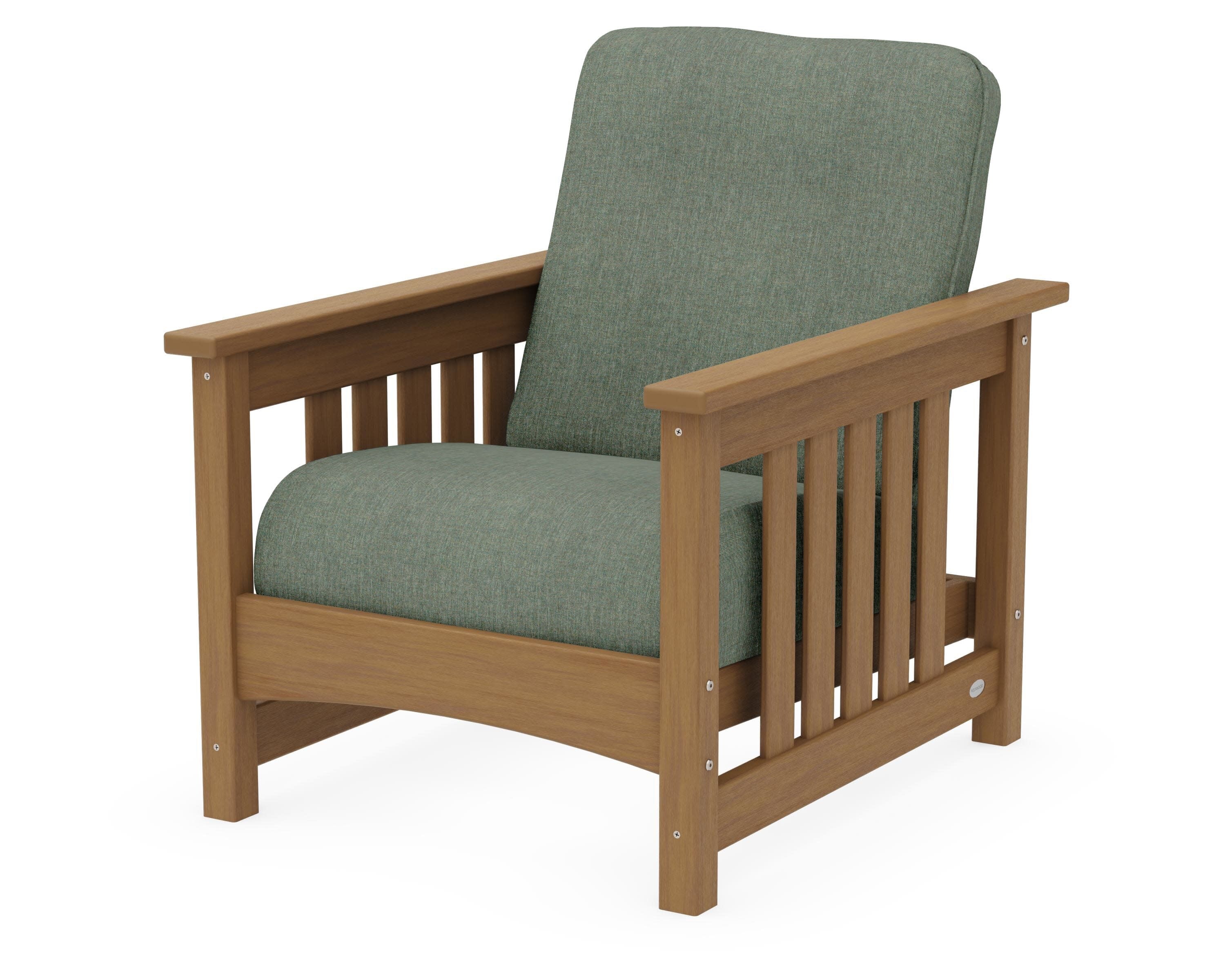 Club Mission Chair in Natural / Cast Sage