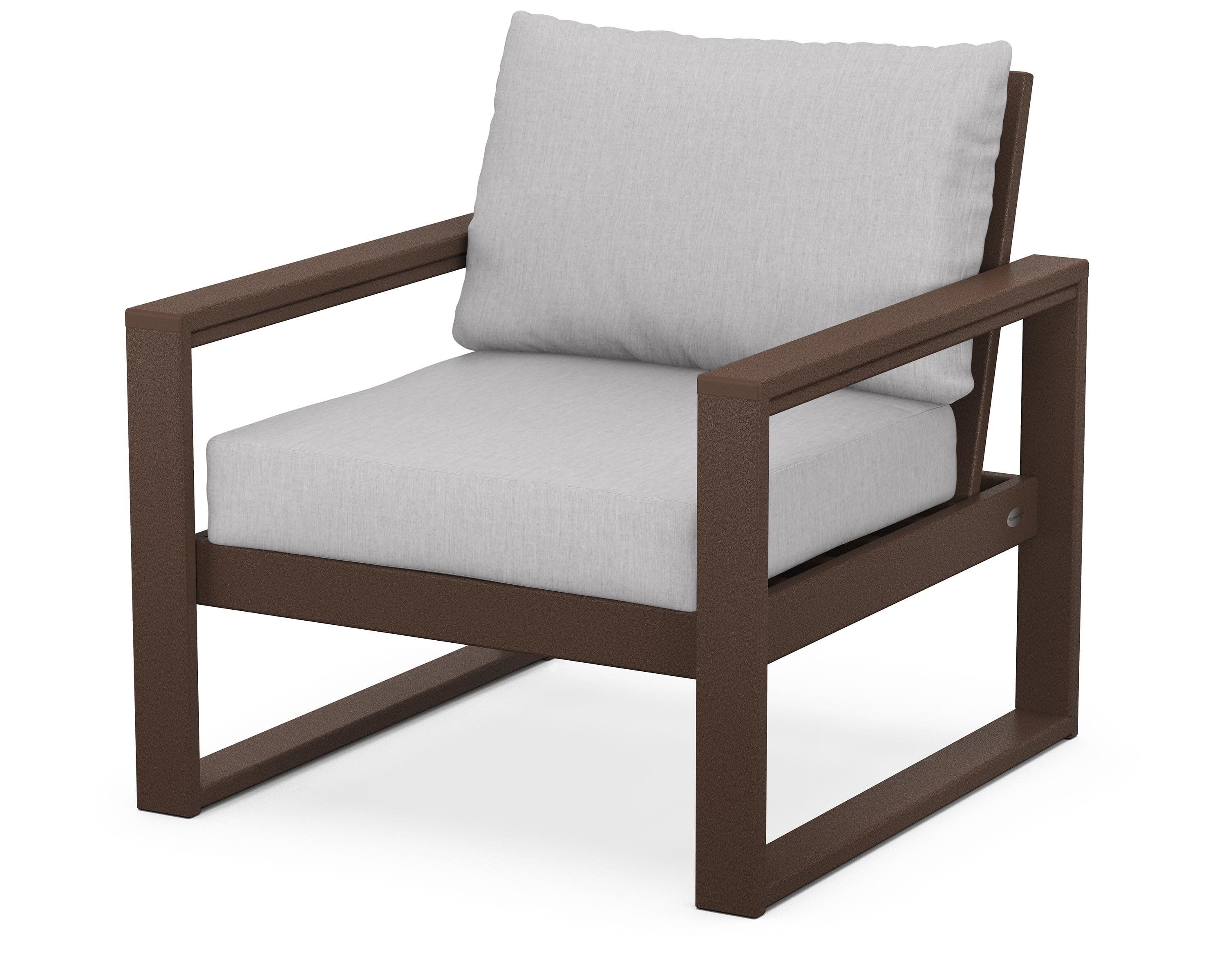 EDGE Club Chair in Mahogany / Granite