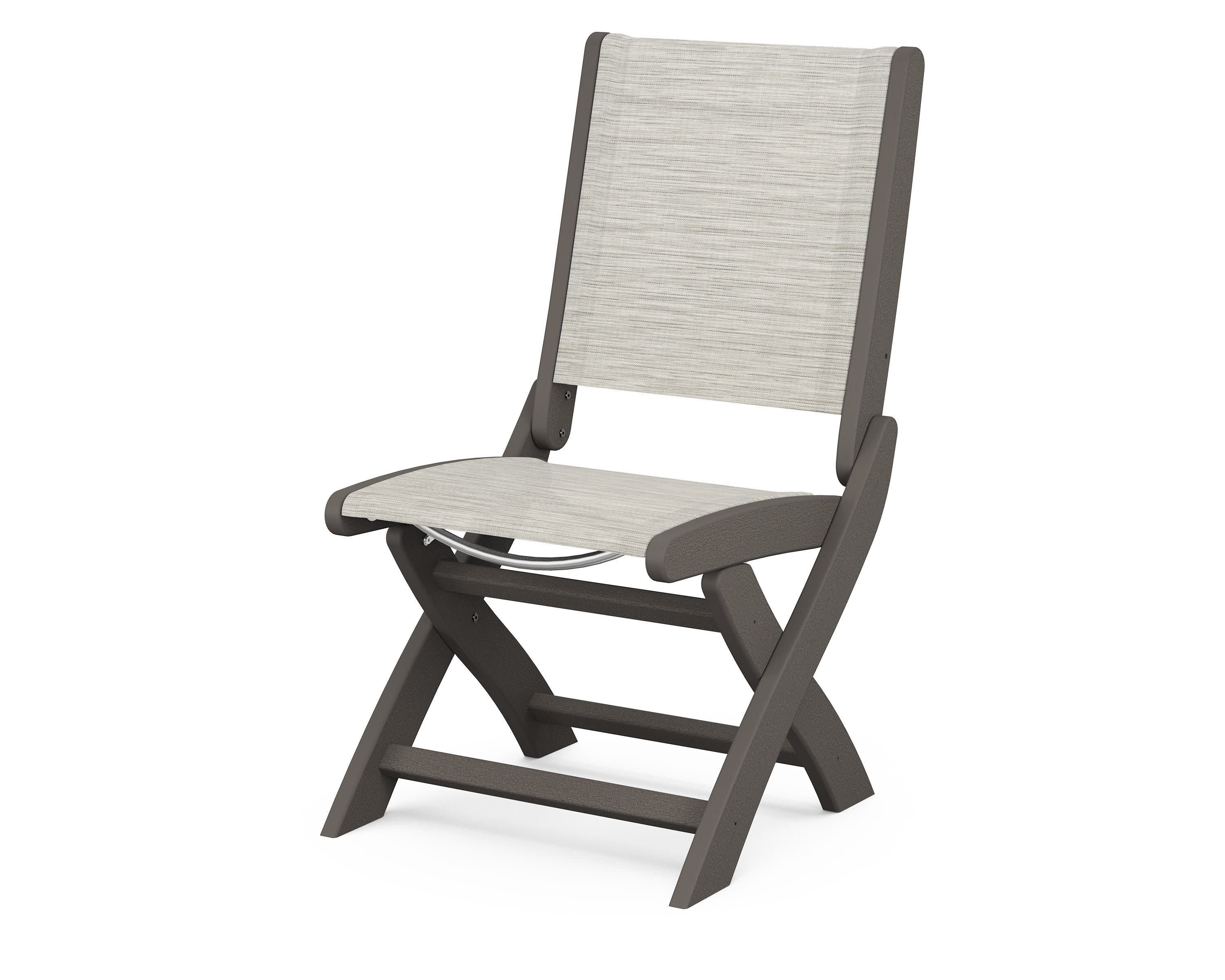 Coastal Folding Side Chair in Vintage Coffee / Birch Sling