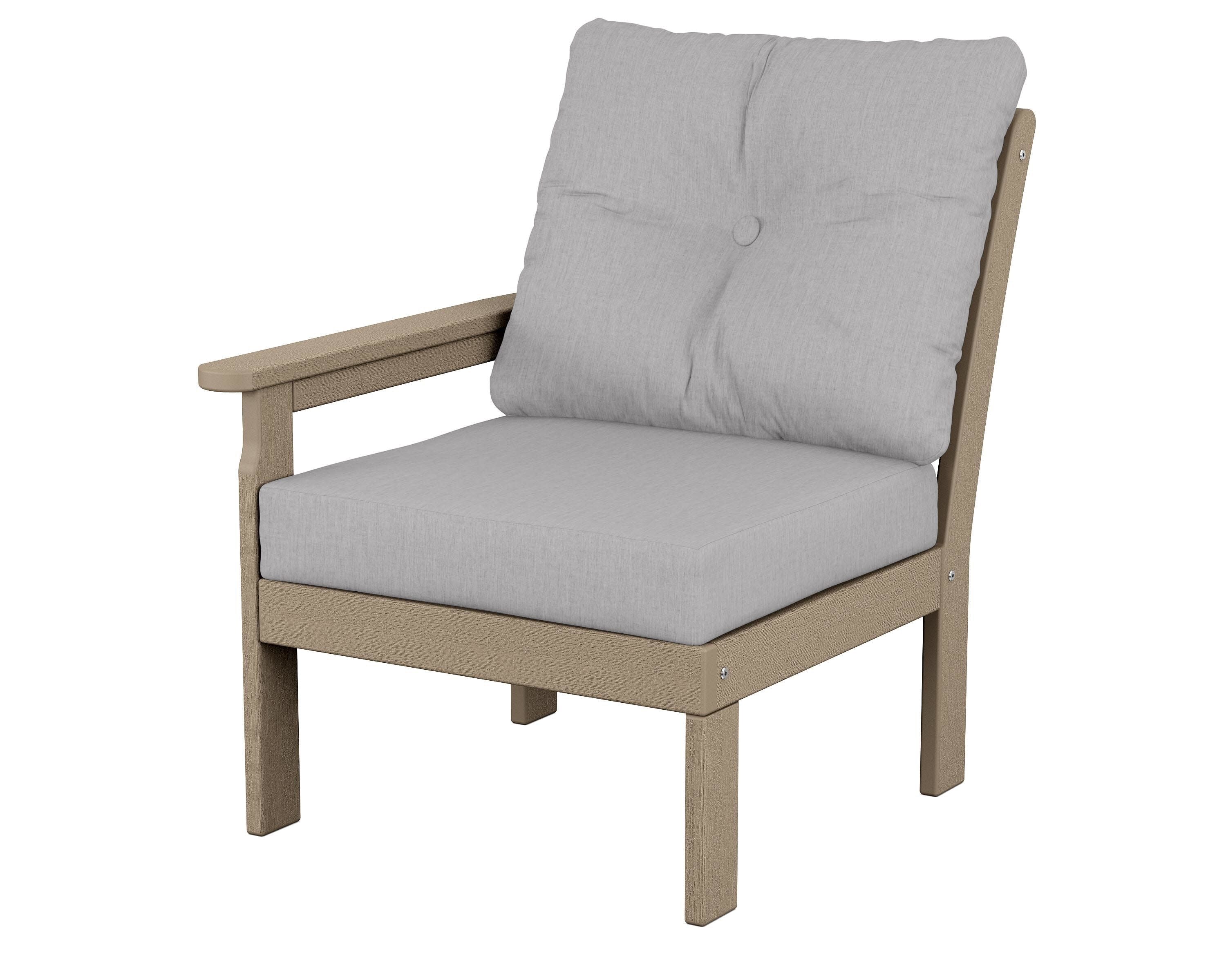Vineyard Modular Left Arm Chair in Vintage Sahara / Granite