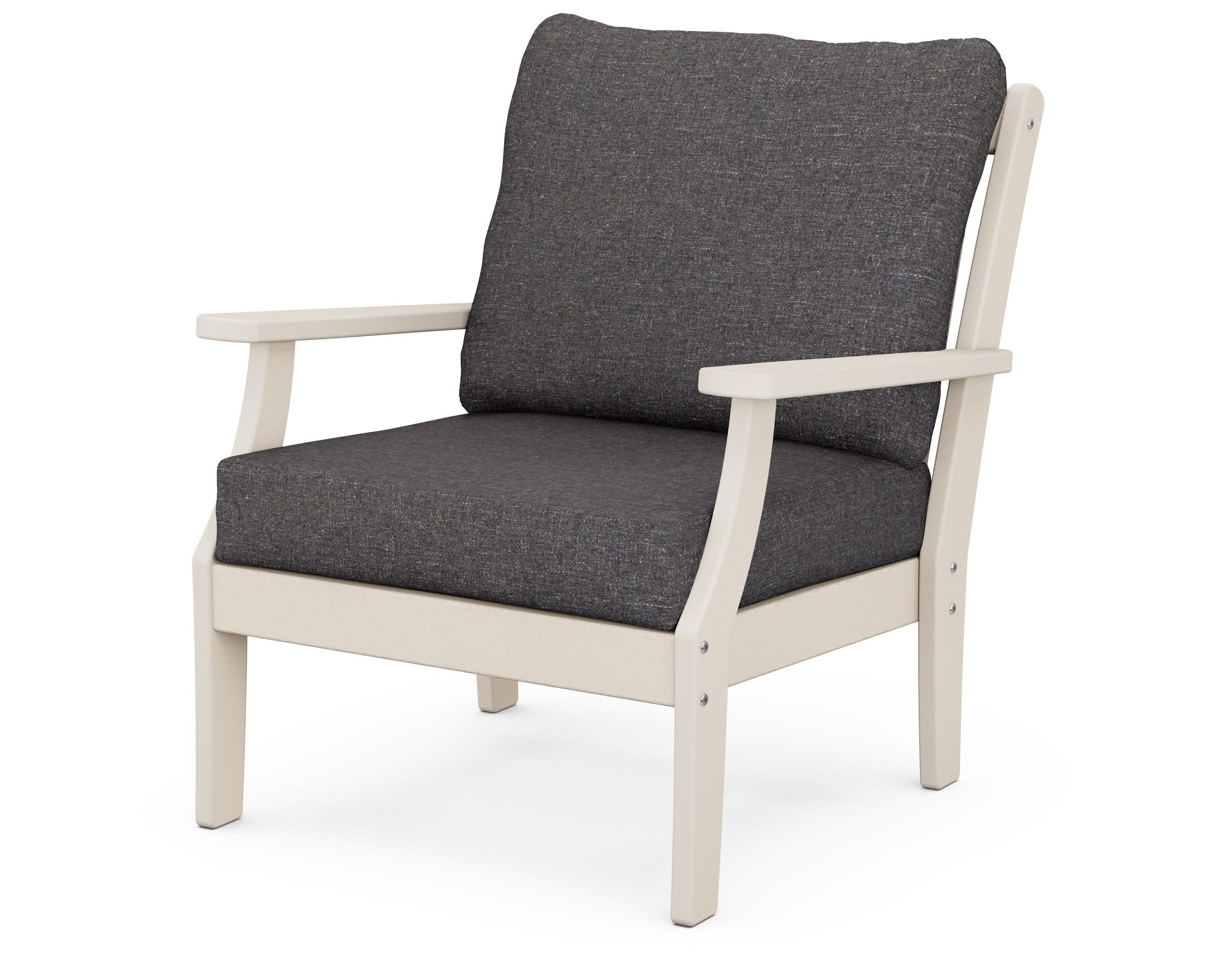 Braxton Deep Seating Chair in Sand / Ash Charcoal