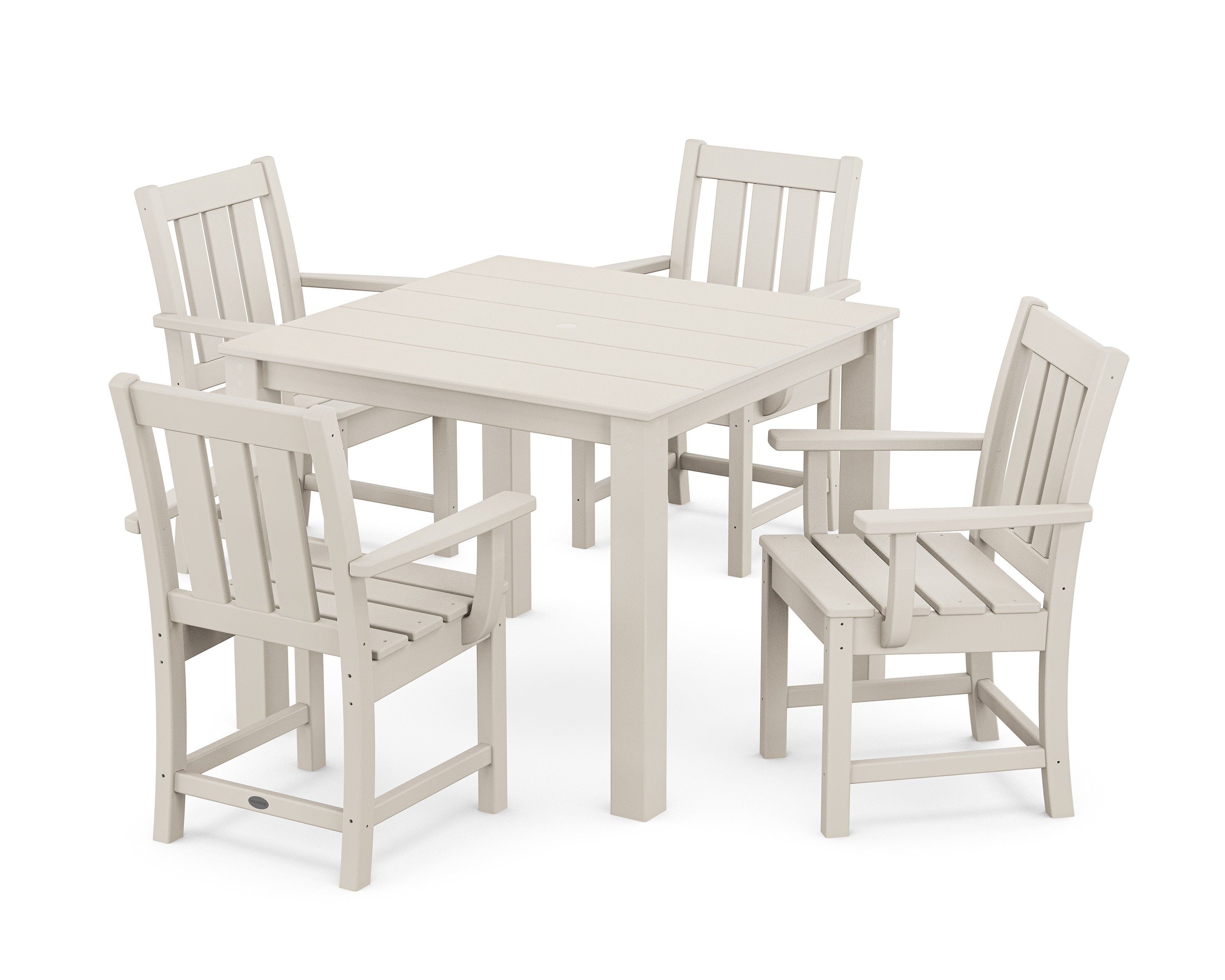 Oxford 5-Piece Parsons Dining Set in Sand