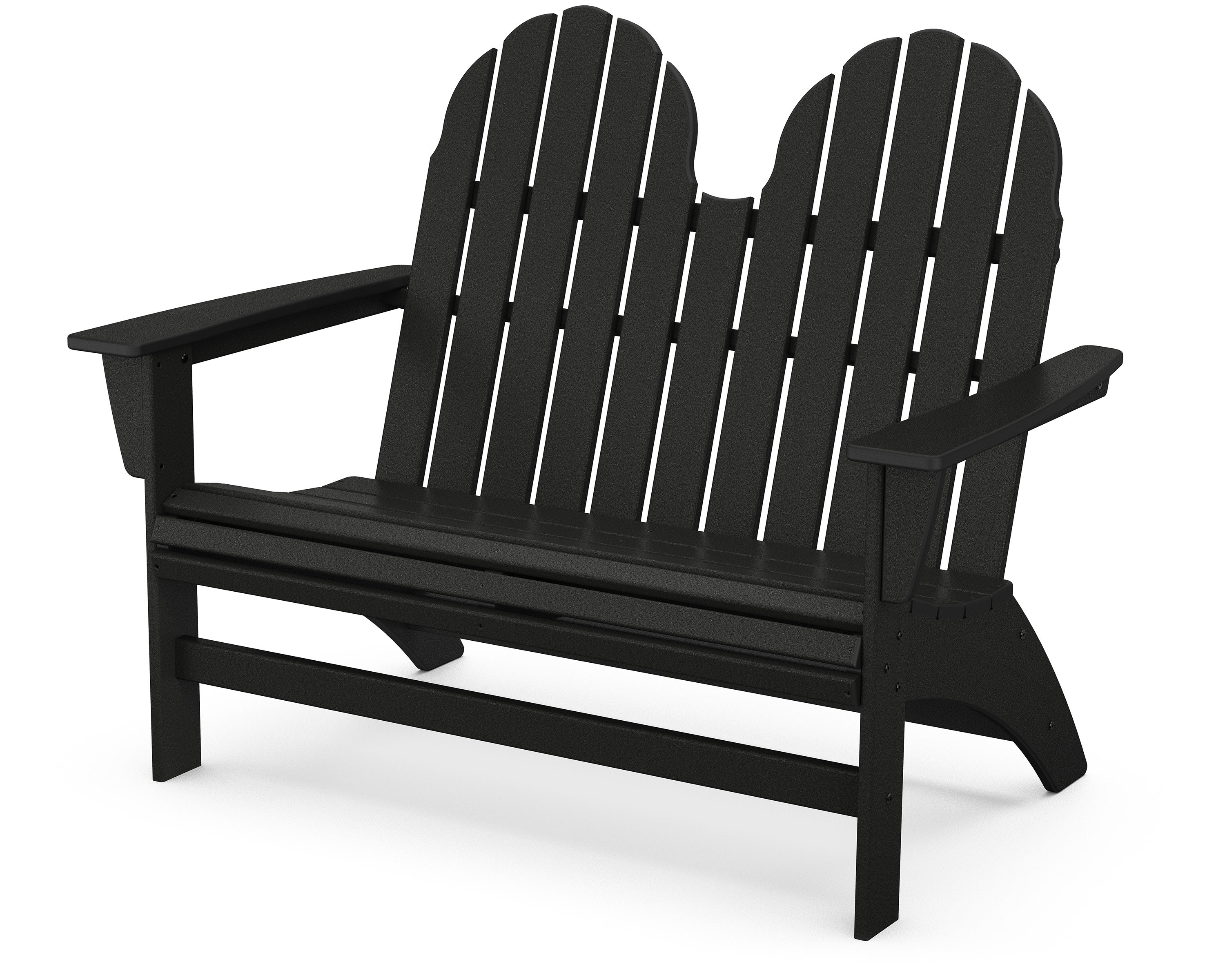 Vineyard 48" Adirondack Bench in Black
