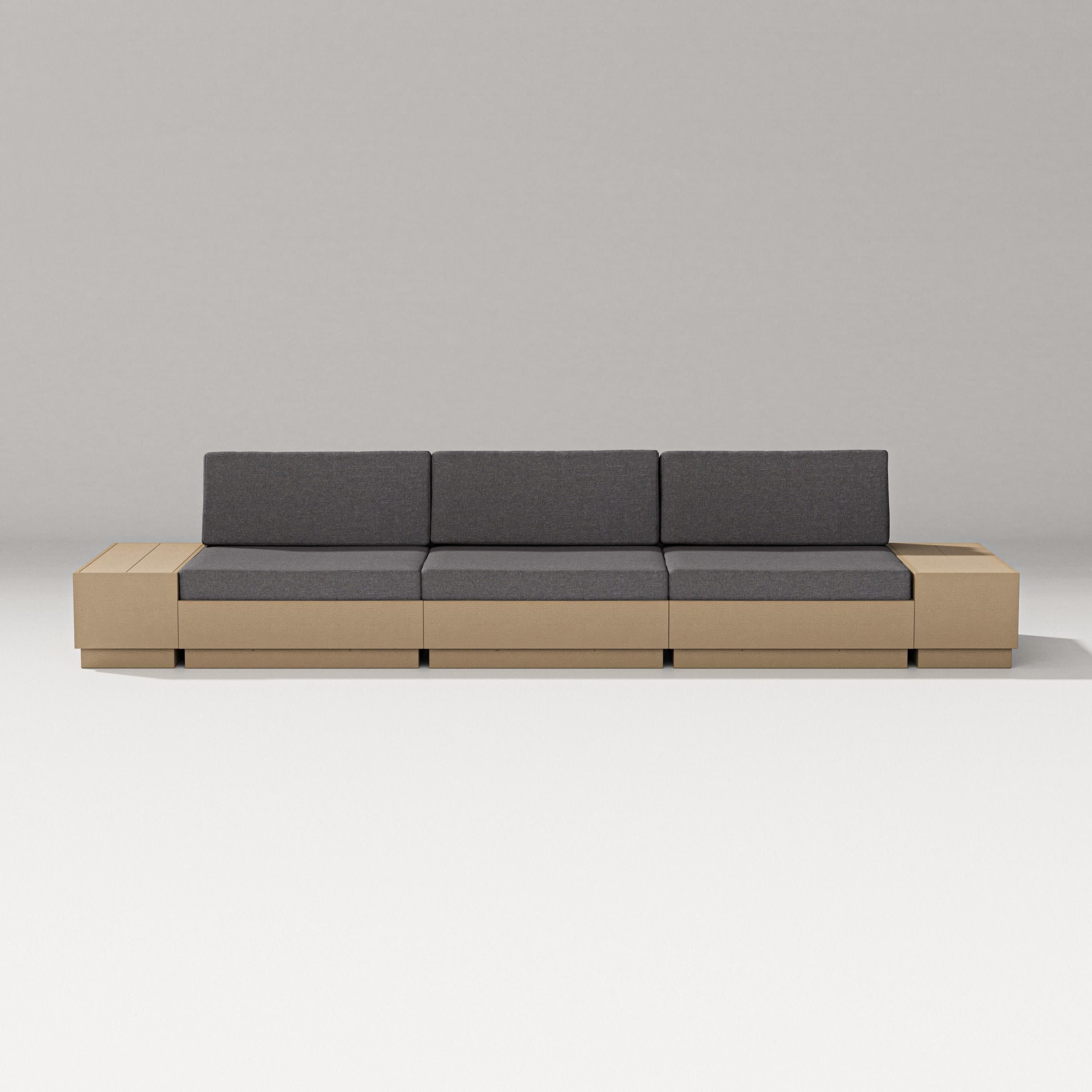 Elevate Straight Sectional in Vintage Sahara / Ash Charcoal