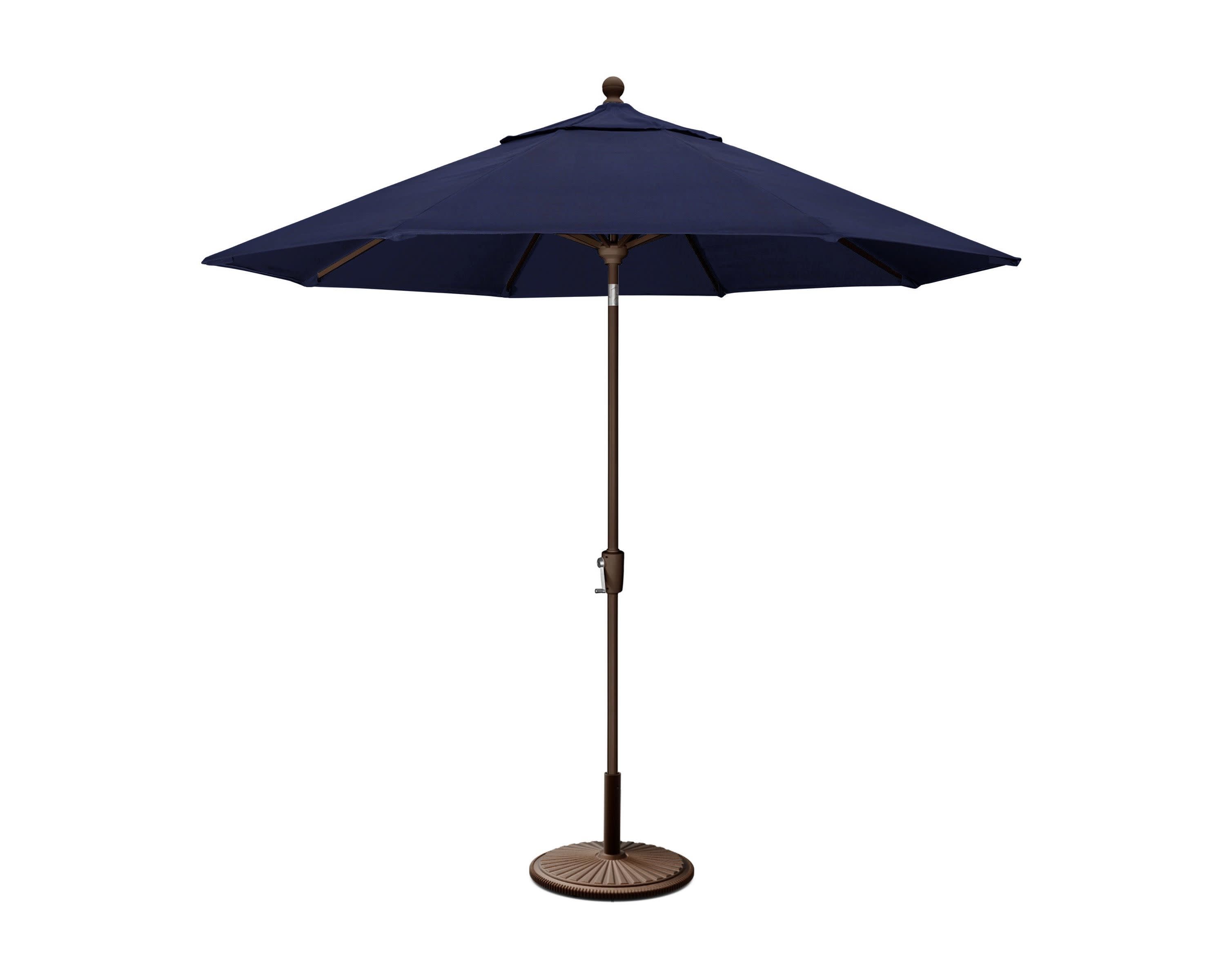 9' Tilt Market Umbrella & Base in Bronze / Navy