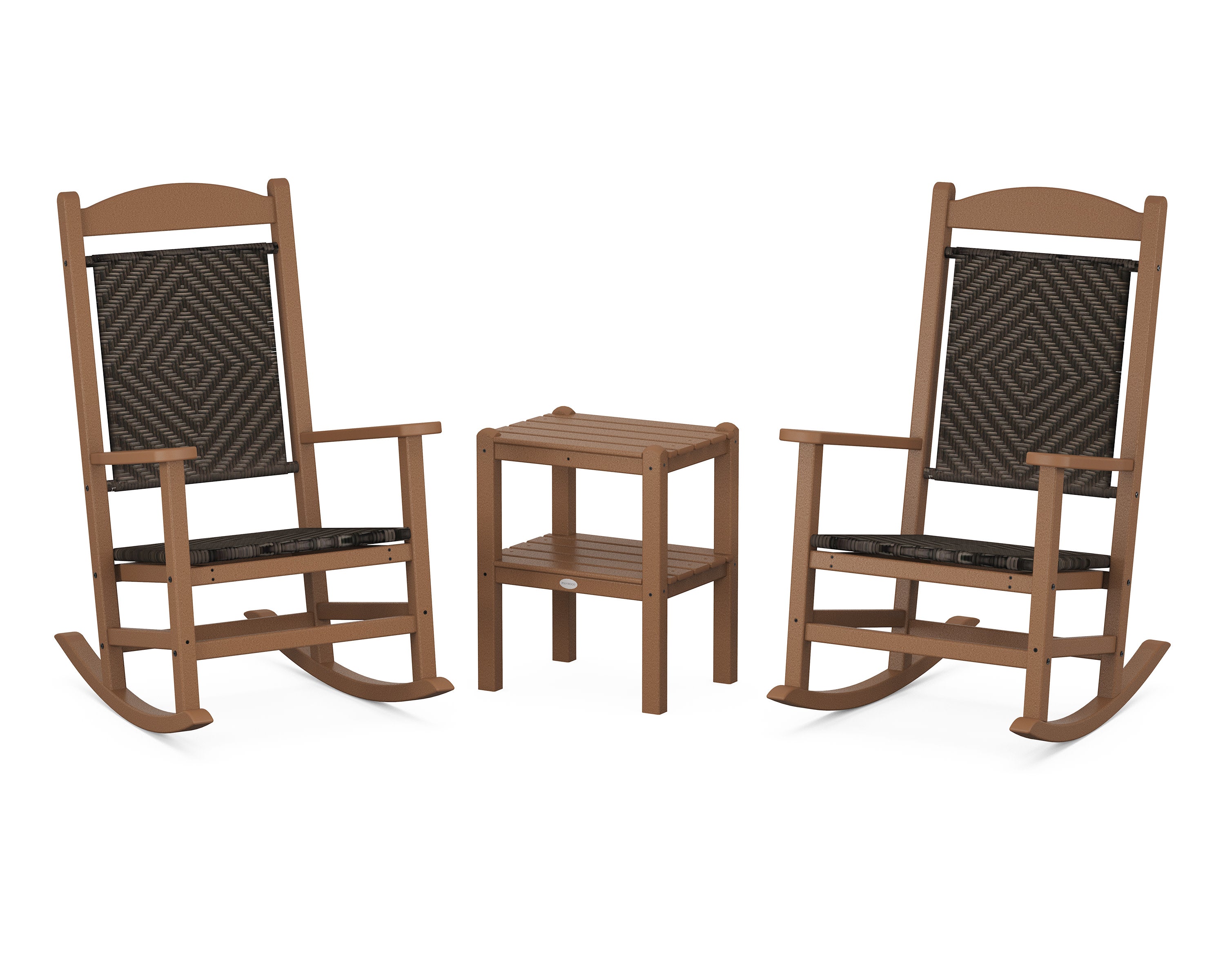Presidential Woven Rocker 3-Piece Set in Teak / Cahaba